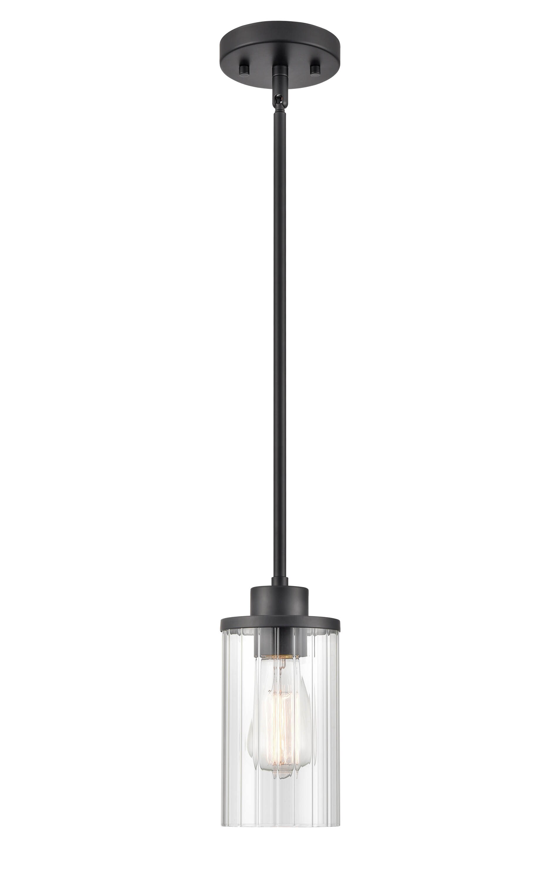 Beverlly Matte Black Mini-Pendant with Incandescent Glow