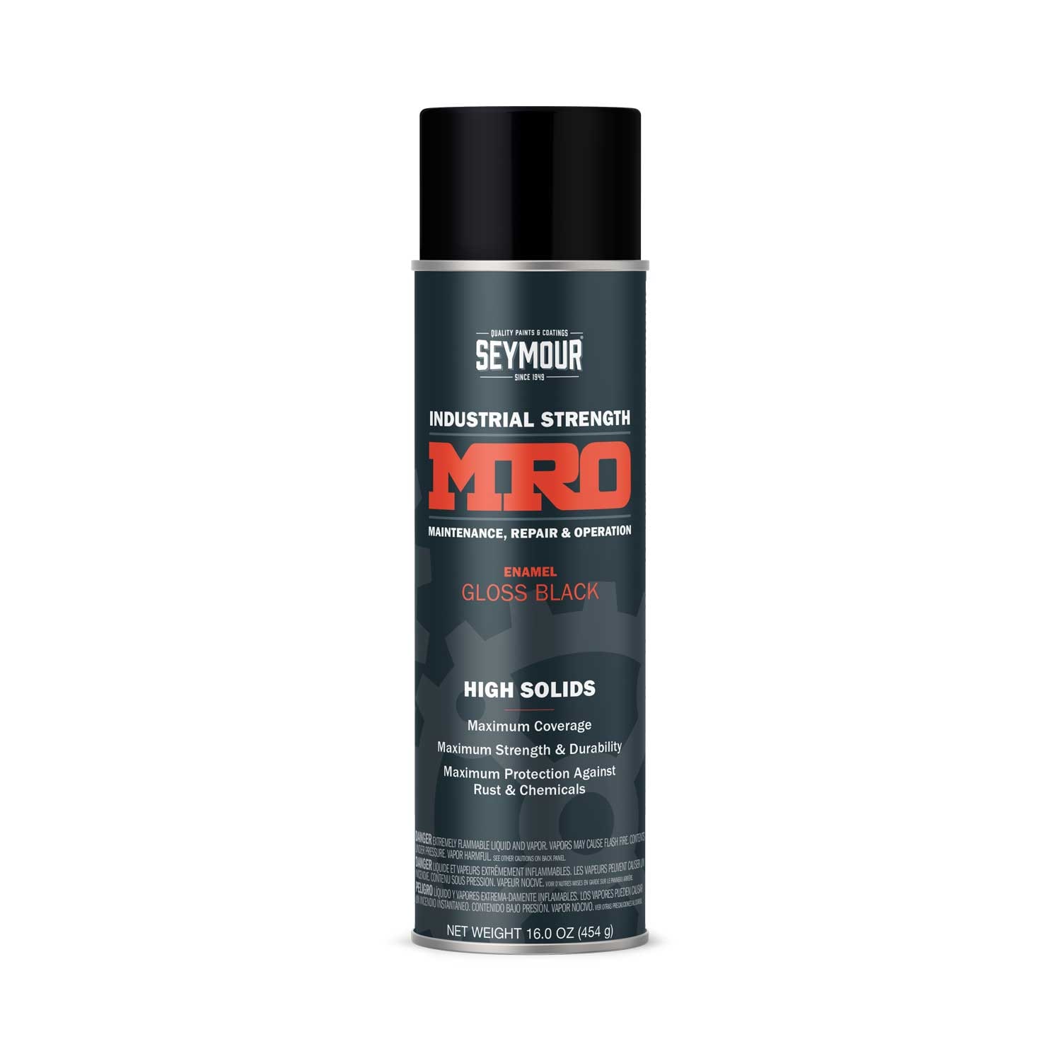 SEYMOUR 0006201415 6 -Pack Gloss Gloss Black Enamel High Heat Spray paint and primer in one ( NET WT. 16-oz )