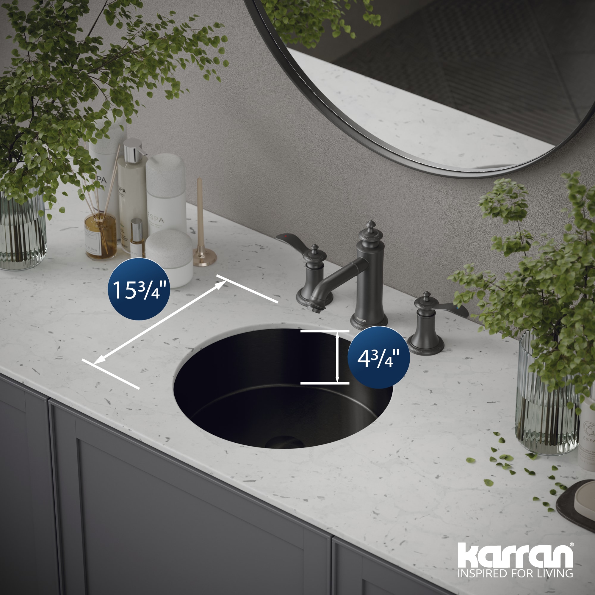 Karran CCU100GG Bath-Sink - View #4
