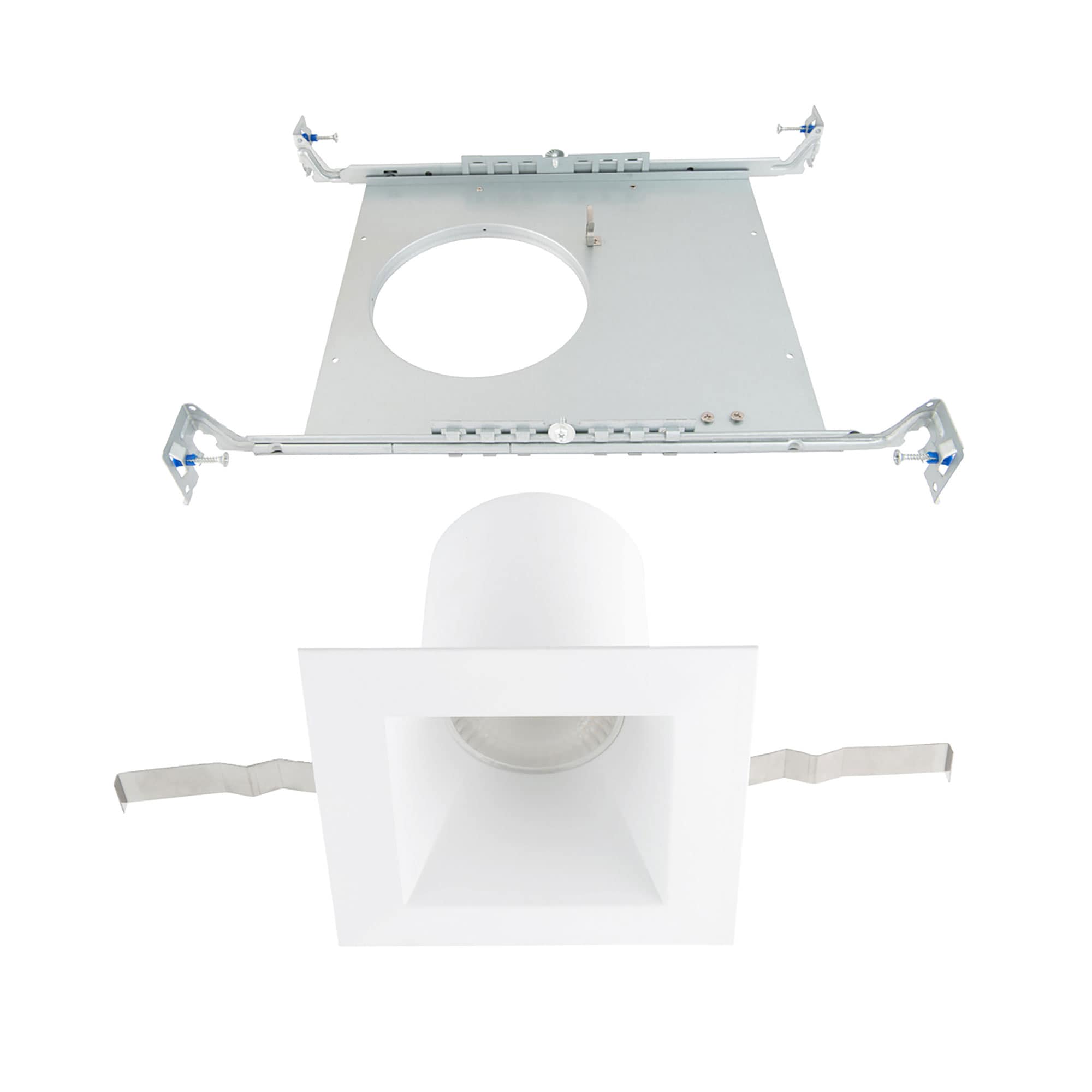 WAC Lighting R6DSDN-F9CS-WT Blaze White 2663 -Lumens Switchable Square Dimmable LED Canless Damp rated Recessed Downlight