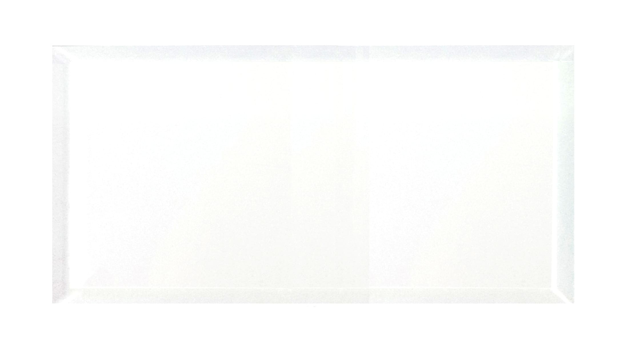 Abolos LWSFOB0816-EW-SAMP Sample - Secret Dimensions Shimmering White/Glossy 8-in x 16-in Glossy Glass Subway Wall Tile