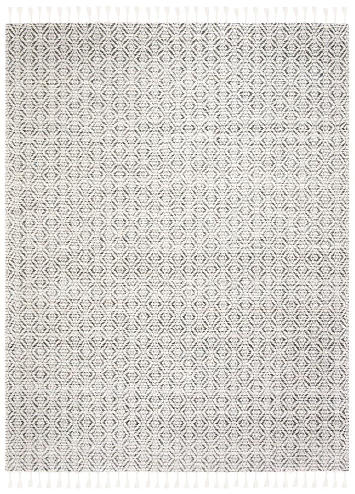 Safavieh NAT153H-5 Natura Royale 5 x 8 (ft) Loomed Synthetic Ivory/Charcoal Rectangular Indoor Abstract Coastal Area rug