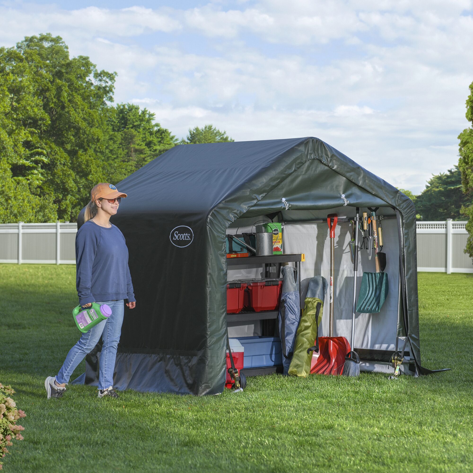 Scotts 6-ft x 6-ft Storage Galvanized Steel Storage Shed in the Metal ...