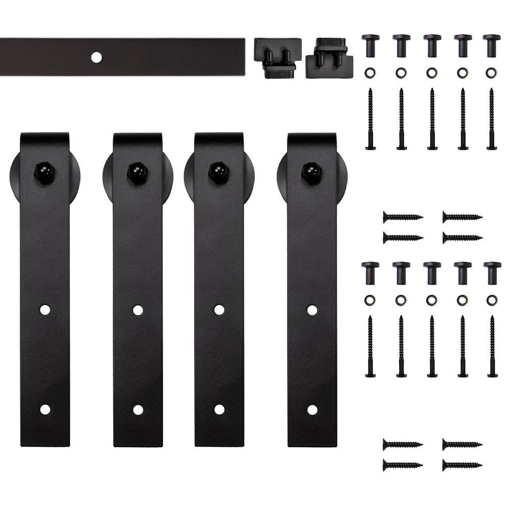 Quiet Glide 60-in Matte Black Interior Standard Barn Door Kit at Lowes.com