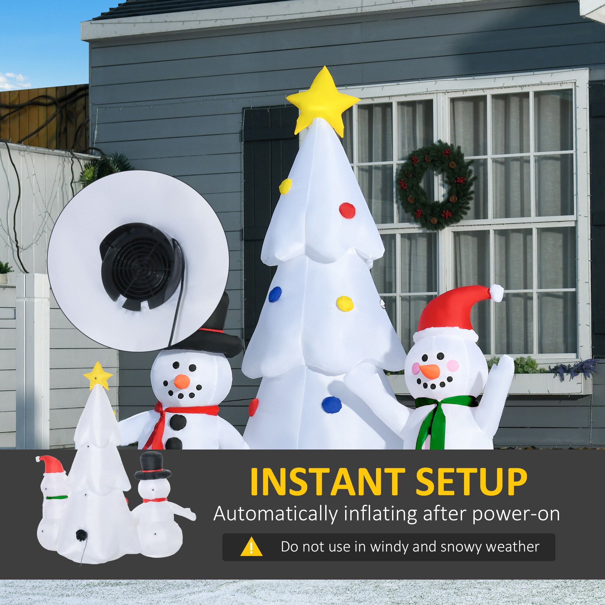 HomCom 844-436 Christmas-Inflatables - View #8