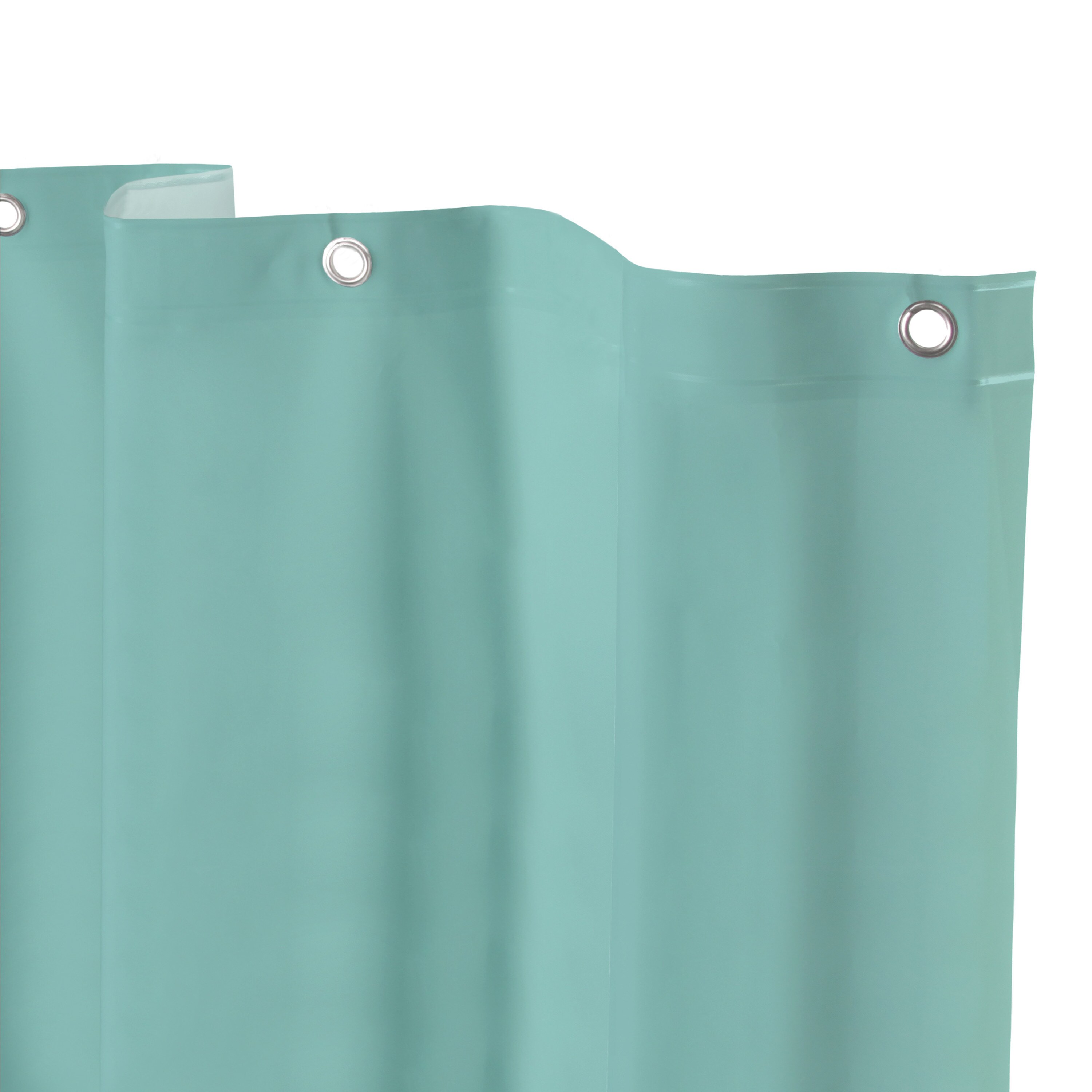 Kenney KN61437 70-in W x 70-in L Dusty Blue Solid EVA/PEVA Shower liner