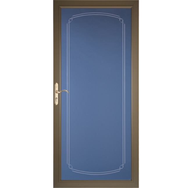 Pella Select 36-in x 81-in Portobello Full-View Aluminum Storm Door Pella Select 36-in x 81-in Portobello Full-View Aluminum Storm Door