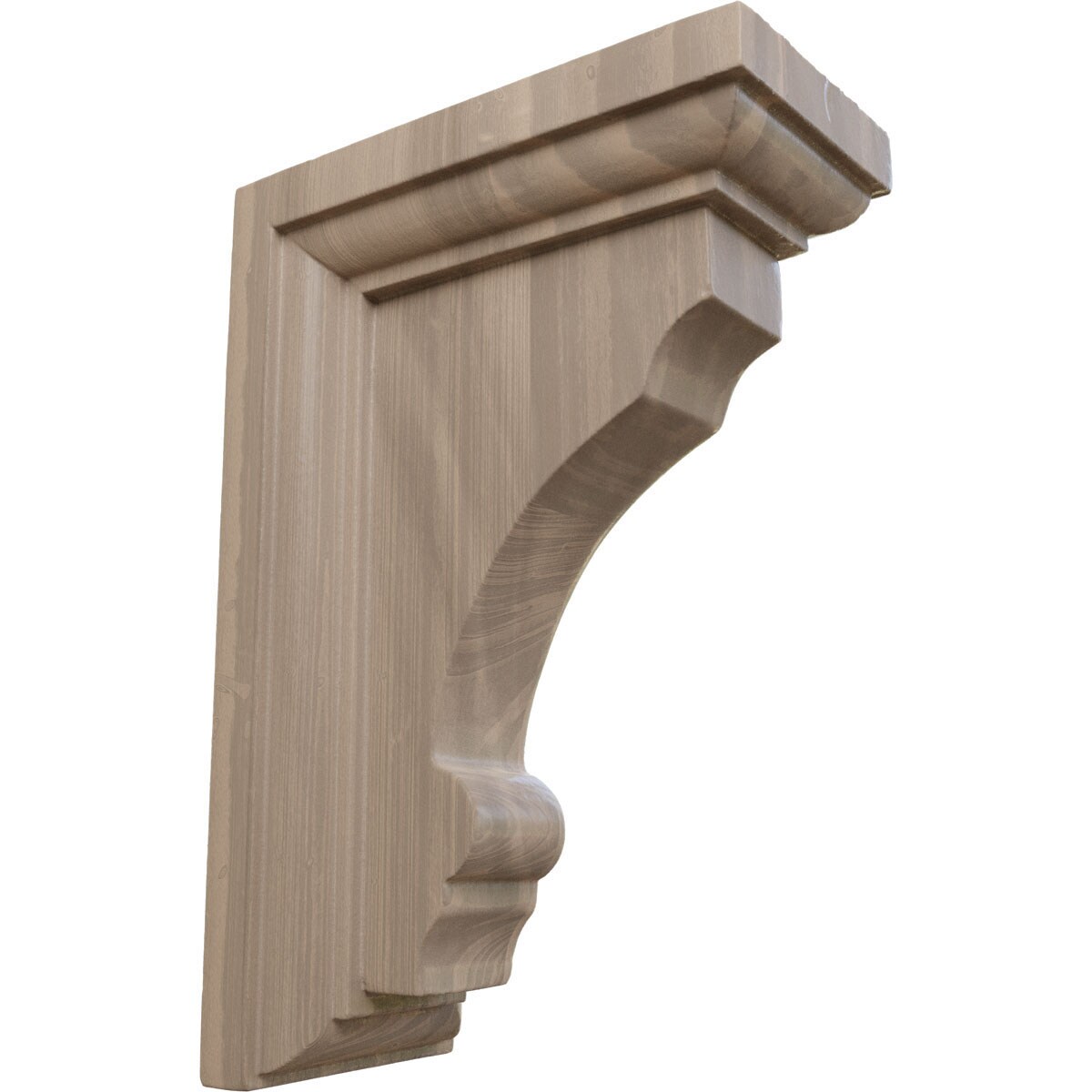 Ekena Millwork BKTW02X04X06TMWA Thompson 2-1/2-in x 4-in x 6-in Walnut Brown Wood Standard bracket