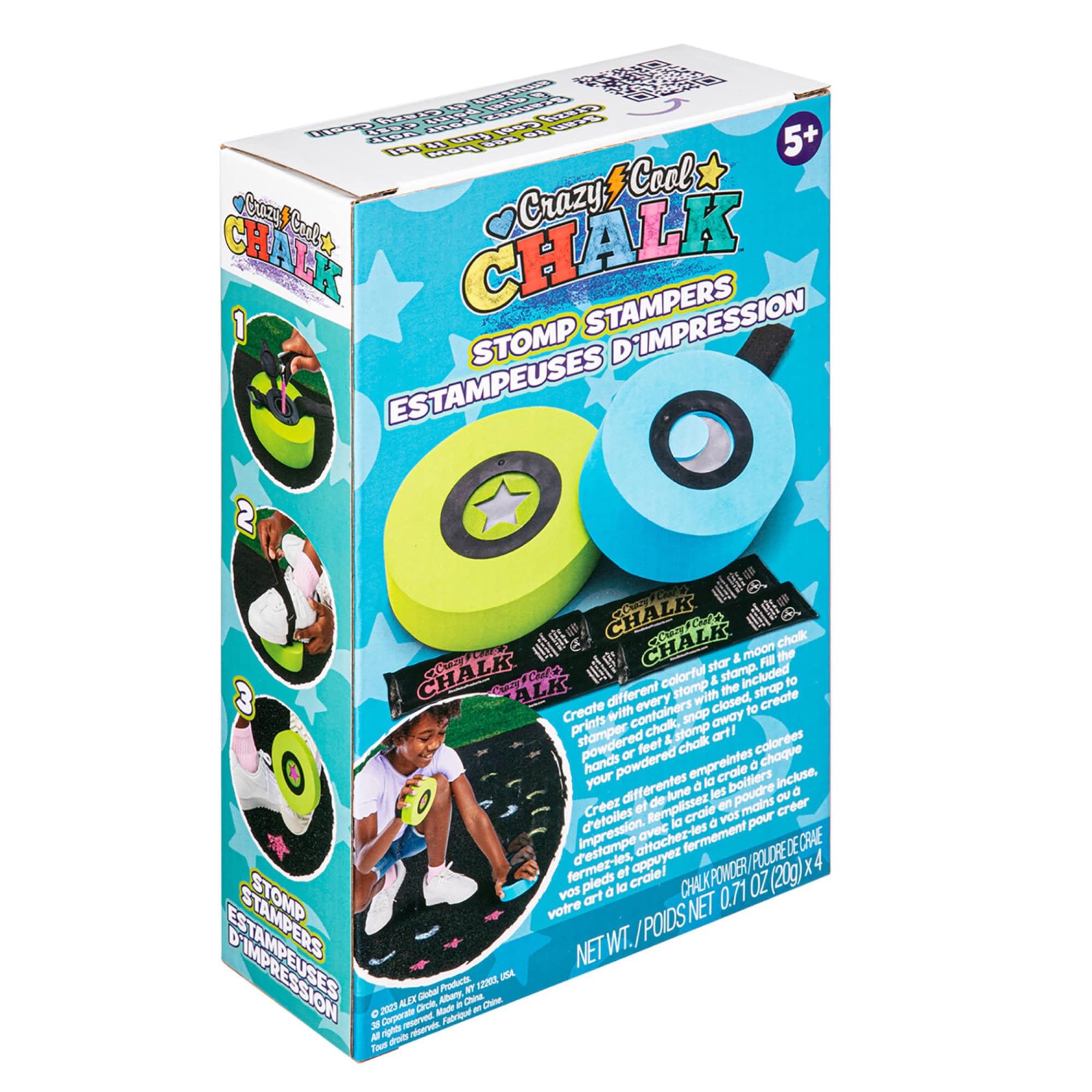 Crazy Cool Chalk Stomp Stampers Washable Outdoor Chalk Set