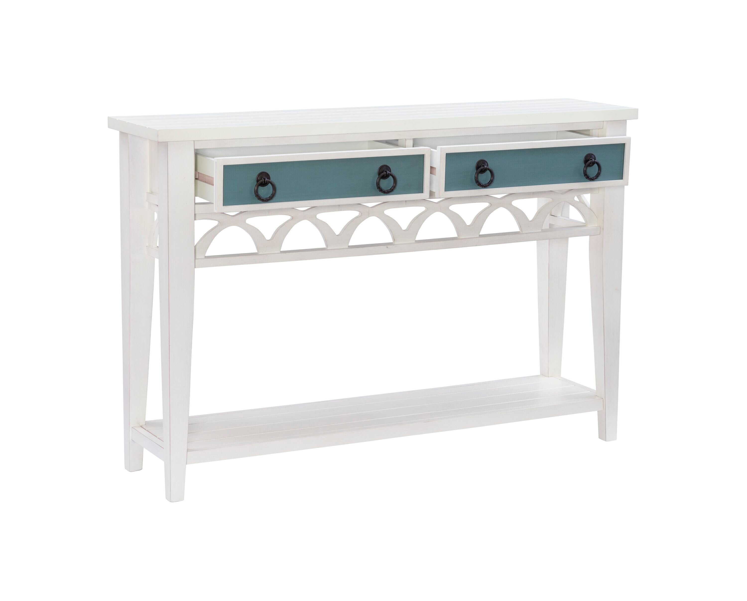 Powell casual white console table at lowes