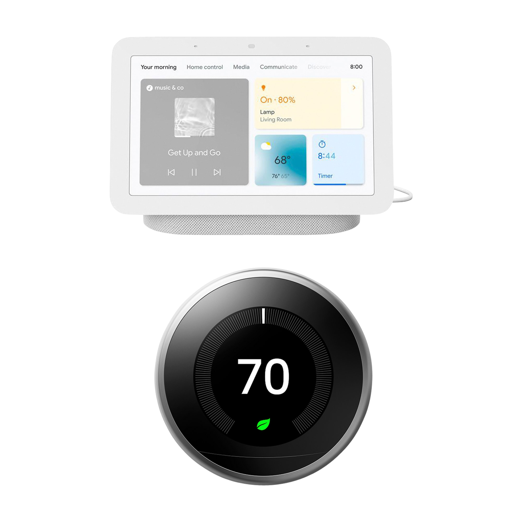 Contro 2nd Gen 7  Touchscreen Google Nest Hub w/ Google Assistant Charcoal 