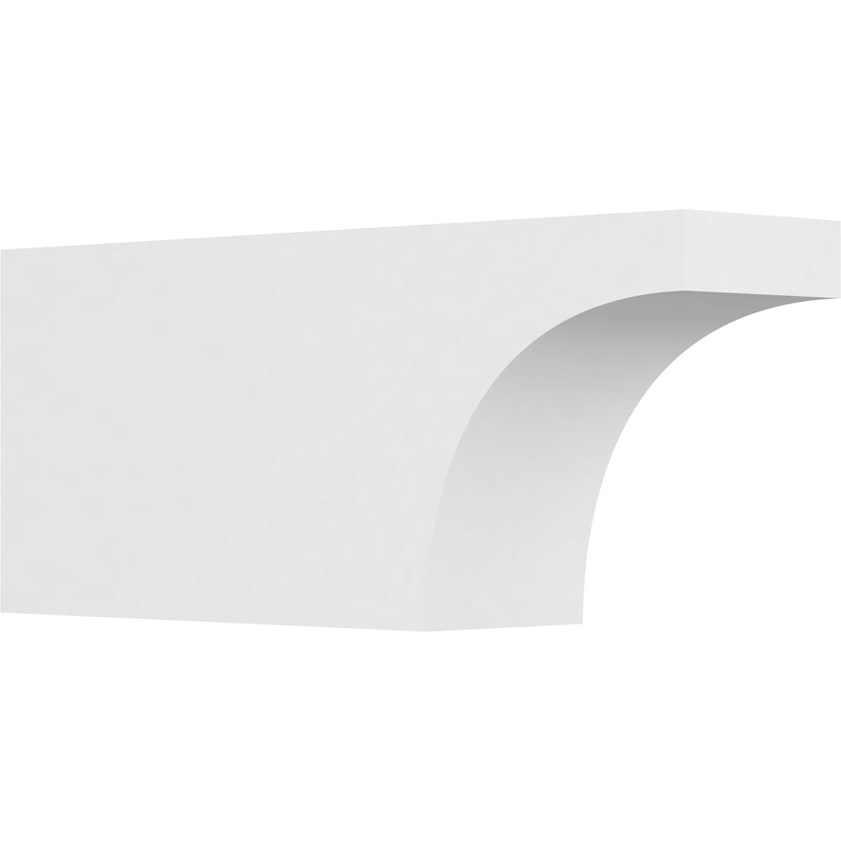 Ekena Millwork RFTP06X10X24HUN Standard Huntington 6-in X 10-in X 24-in White PVC Rafter tail