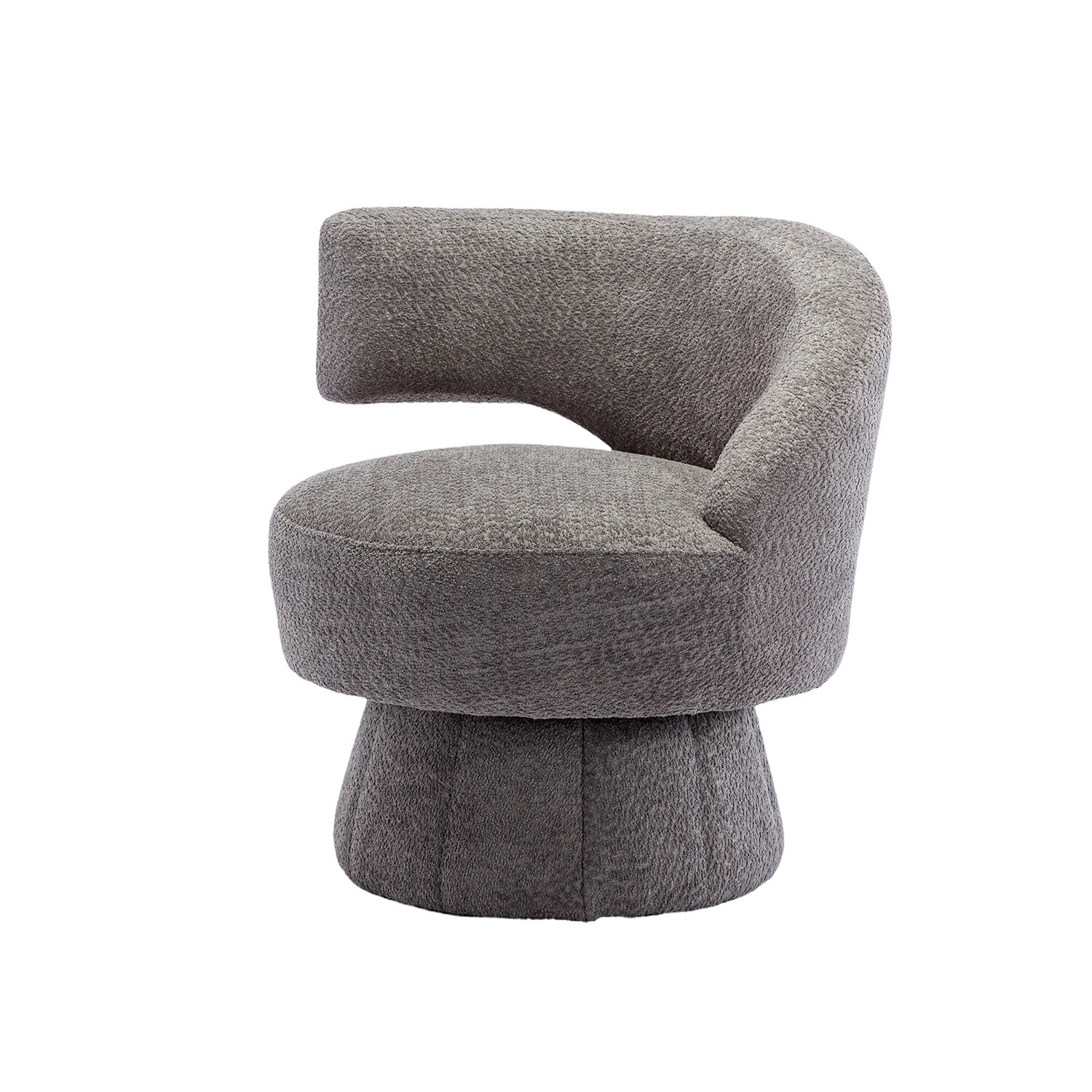 Bybafun YA6100124 Country Gray Swivel Accent Chair