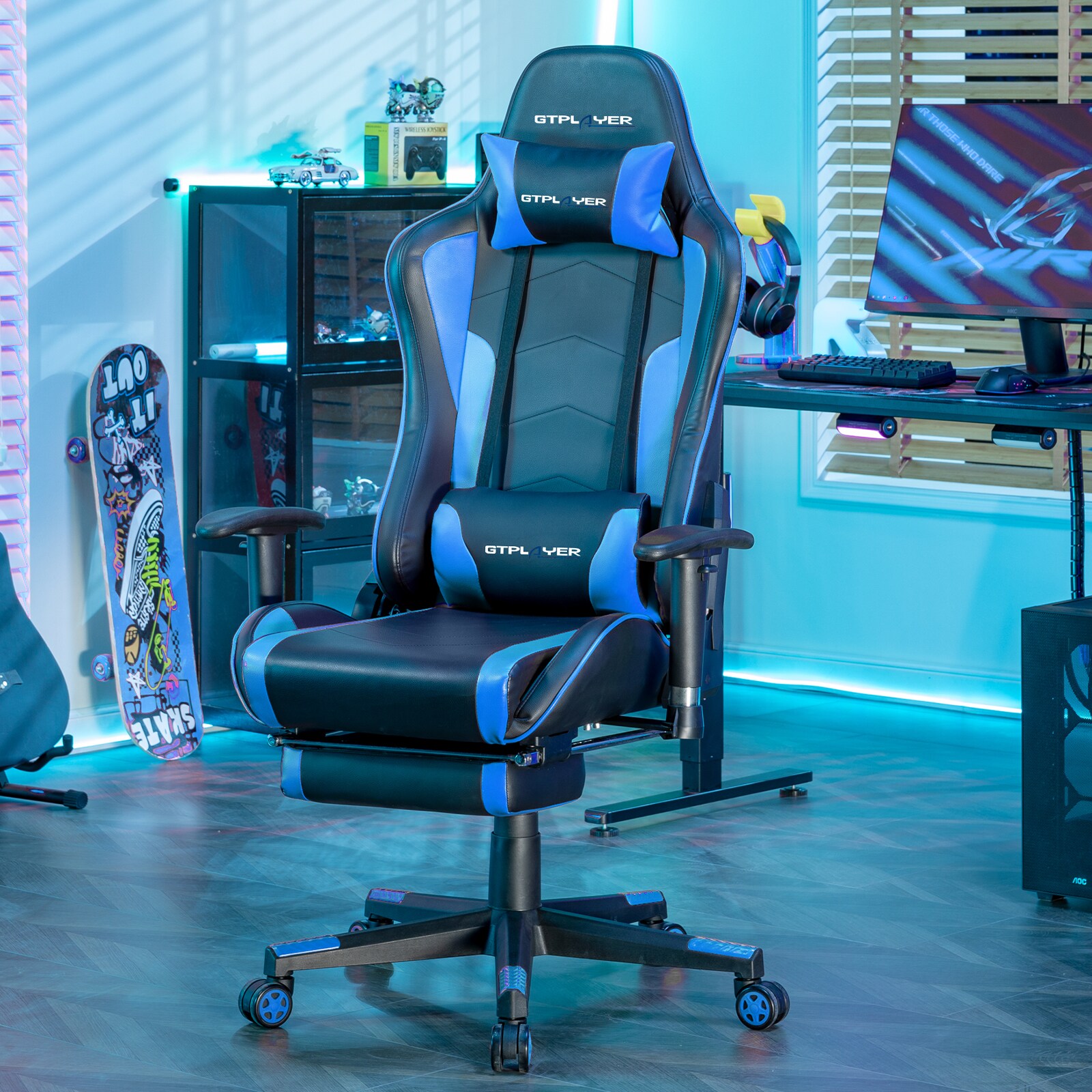 GTPLAYER LOWE'S-GT890MF-BLUE Office-Chairs - View #8