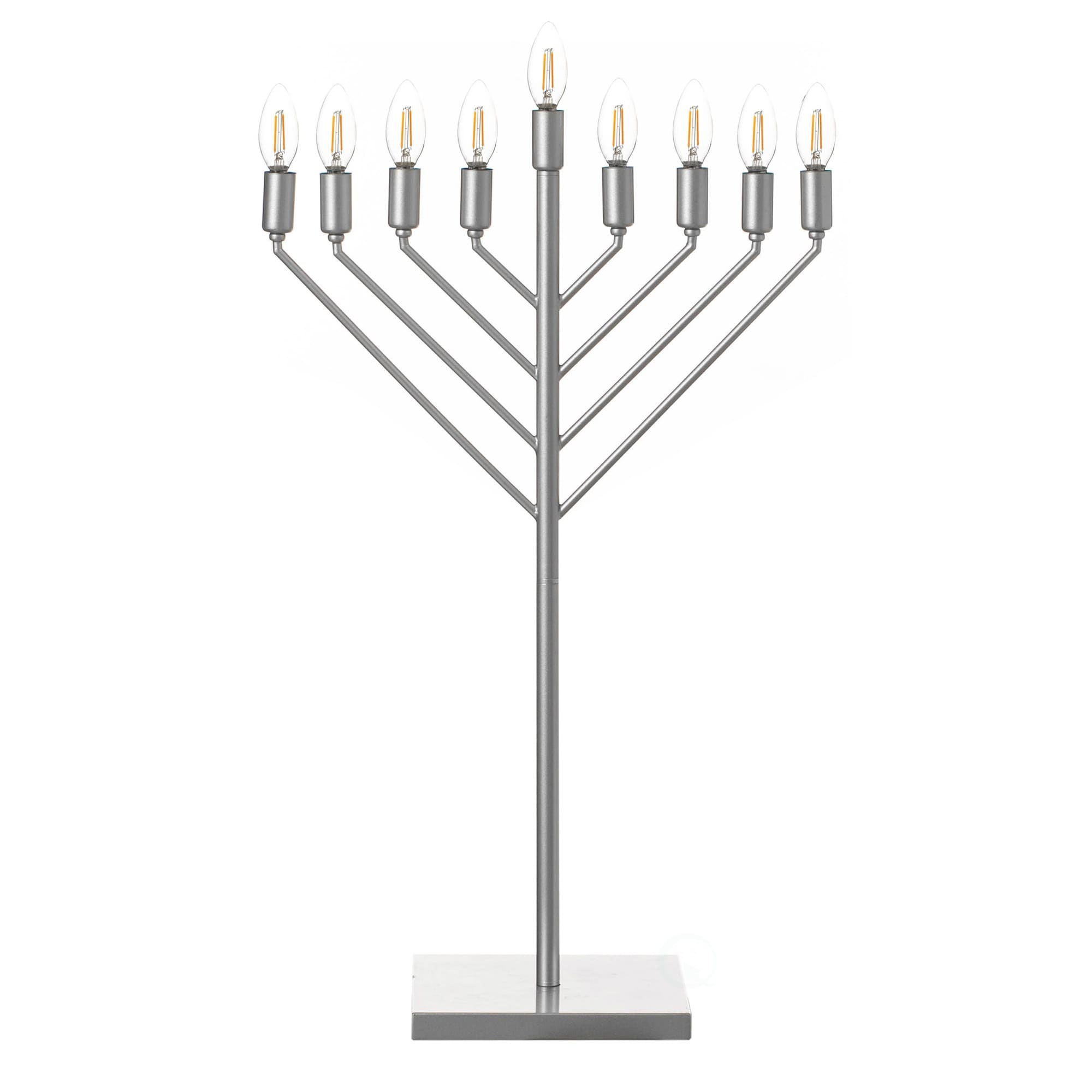 Vintiquewise QI004626-SI Pre-Lit Menorah LED Lights