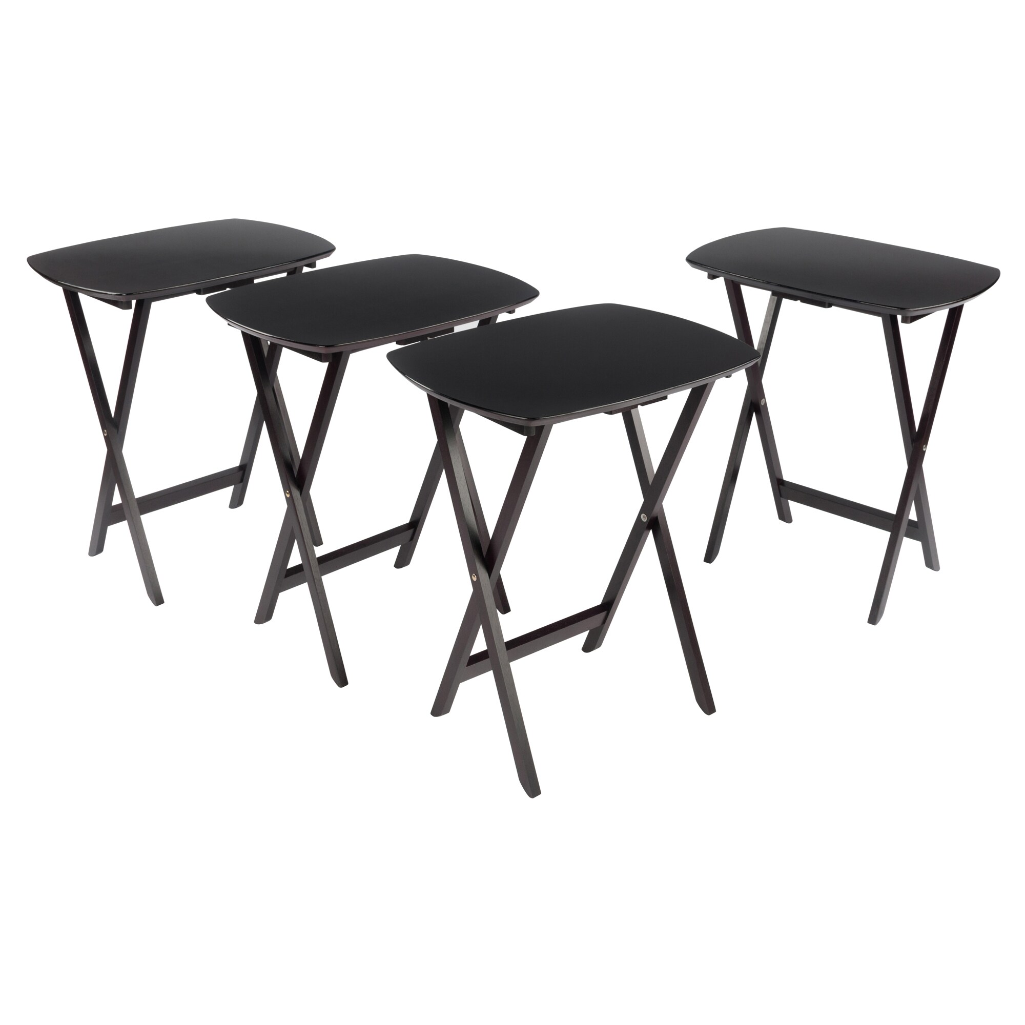 Cosco 2.83-ft x 2.83-ft Indoor Square Vinyl Black Folding Dining Table  (4-Person)