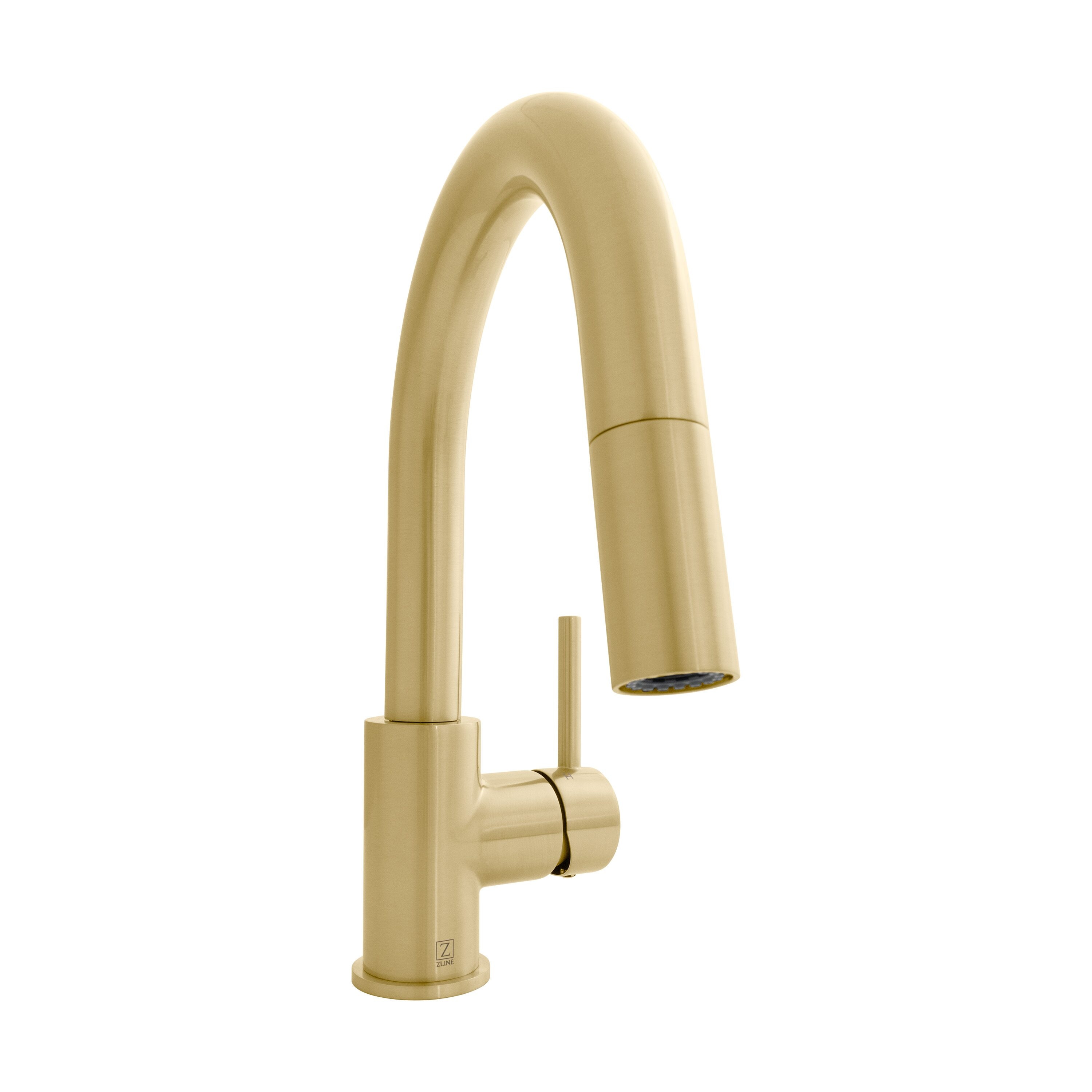ZLINE KITCHEN & BATH DNT-KF-CB Champagne Bronze Single Handle Deck-mount Pull-down Kitchen Faucet with Sprayer