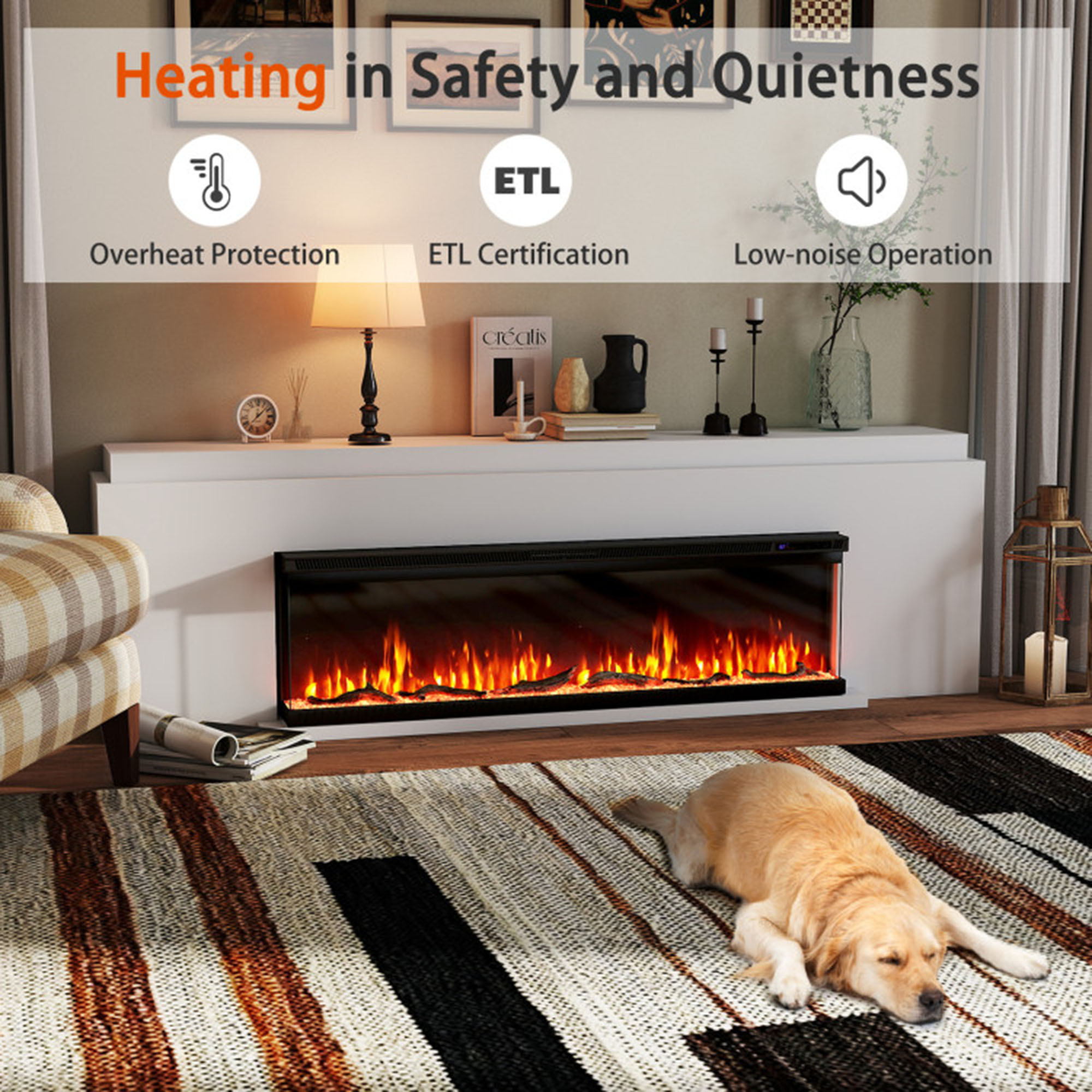 Clihome CL-FP11003US60 Electric-Fireplaces - View #4