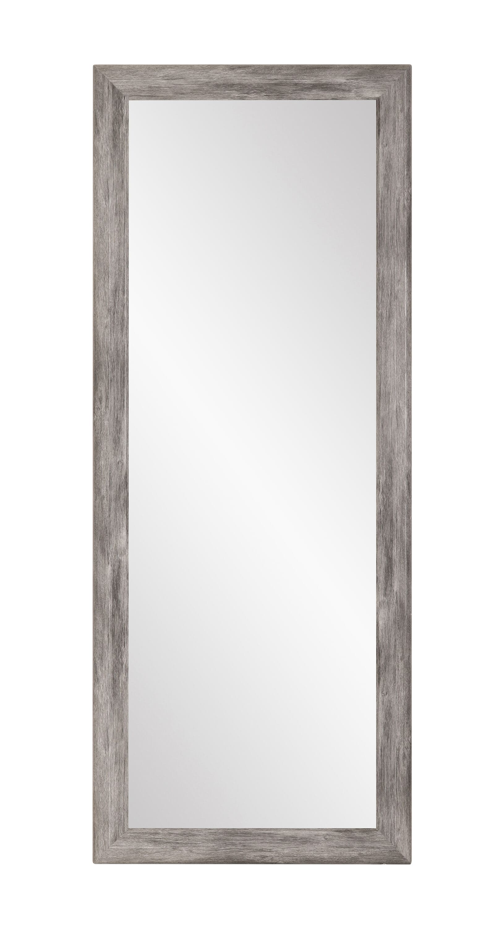BrandtWorks BM035T 32-Inches W x 71.0-Inches H Rectangle Gray Grain Framed Full Length Wall Mirror