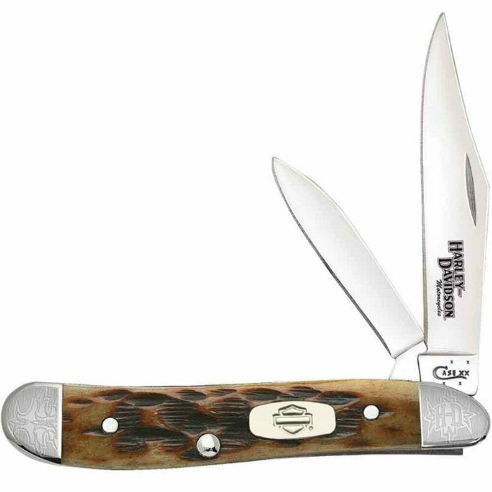 Case Cutlery PROCT5704  CAS-52149 2019 Harley Davidson Peanut Antique Bone Folding Knife