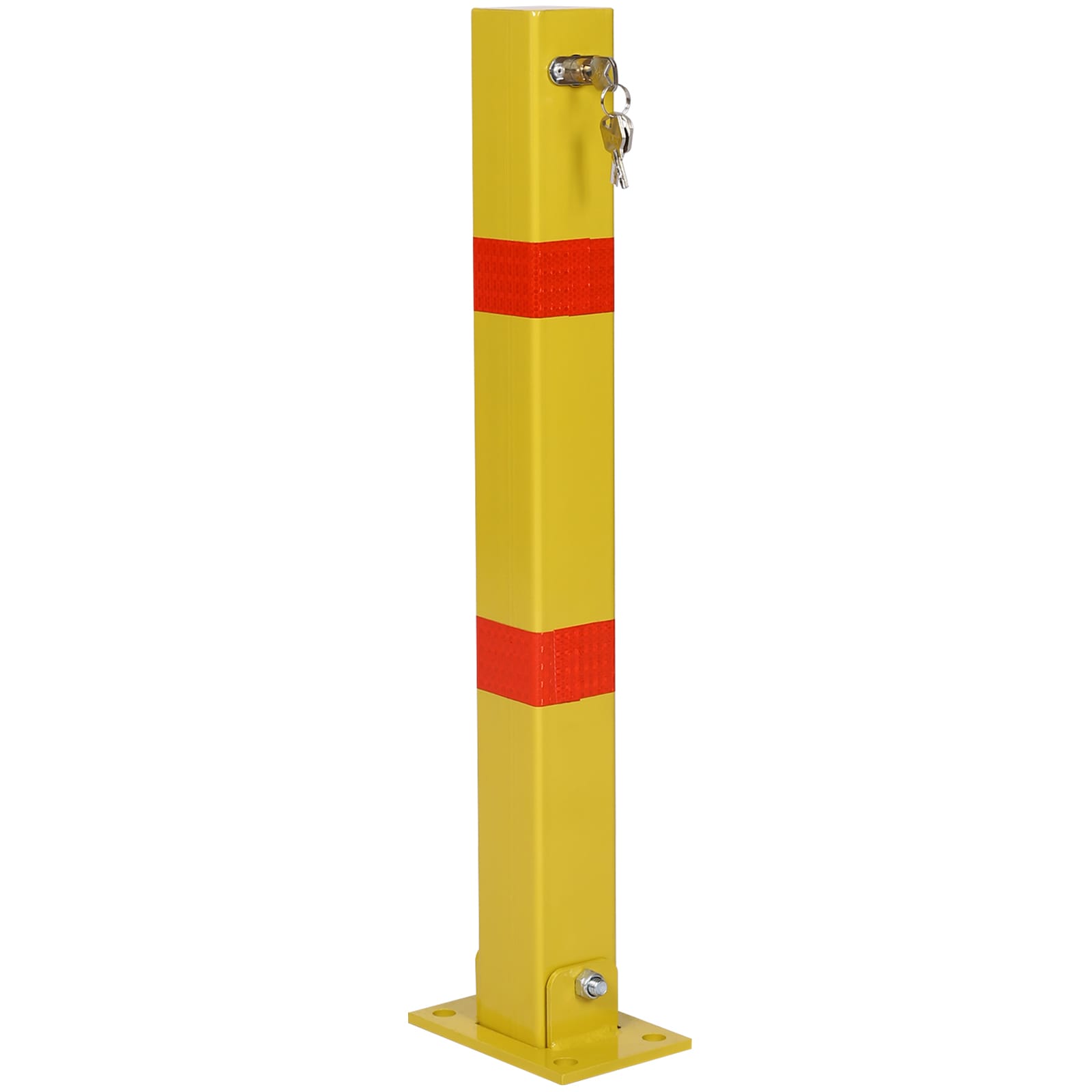 Kahomvis Parking Bollard,Pole Barrier with Lock, Home Garage Street ...