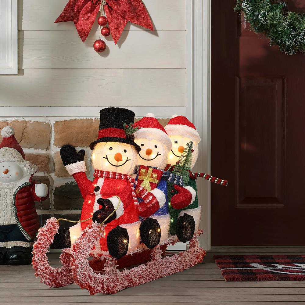 LuxenHome 29in Freestanding Holiday greetings Yard decoration with — free download
