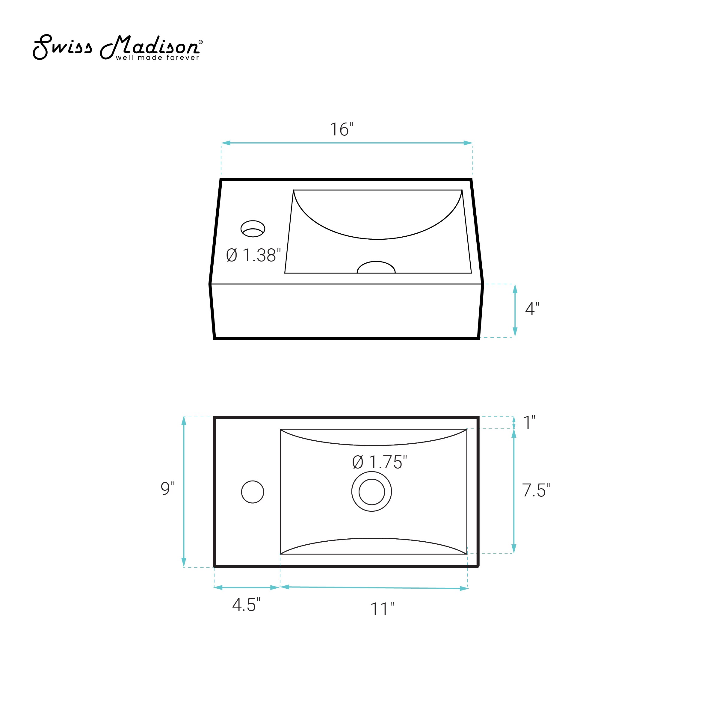 Swiss Madison SM-25-WSTHU02MT Bath-Sink - View #6