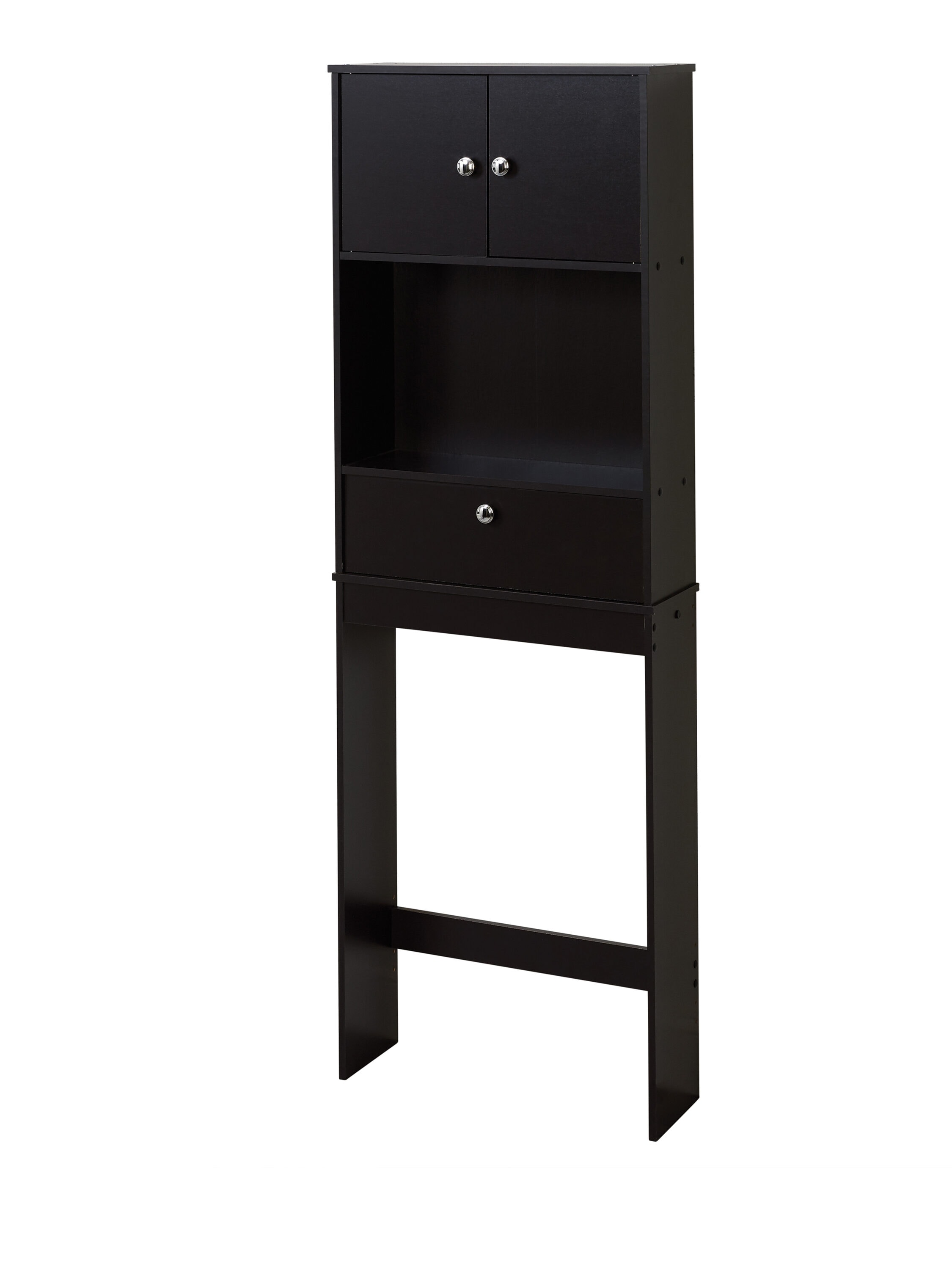 Zenna Home E9450CH 23-in x 71-in x 7.375-in Espresso Over-the-Toilet Storage
