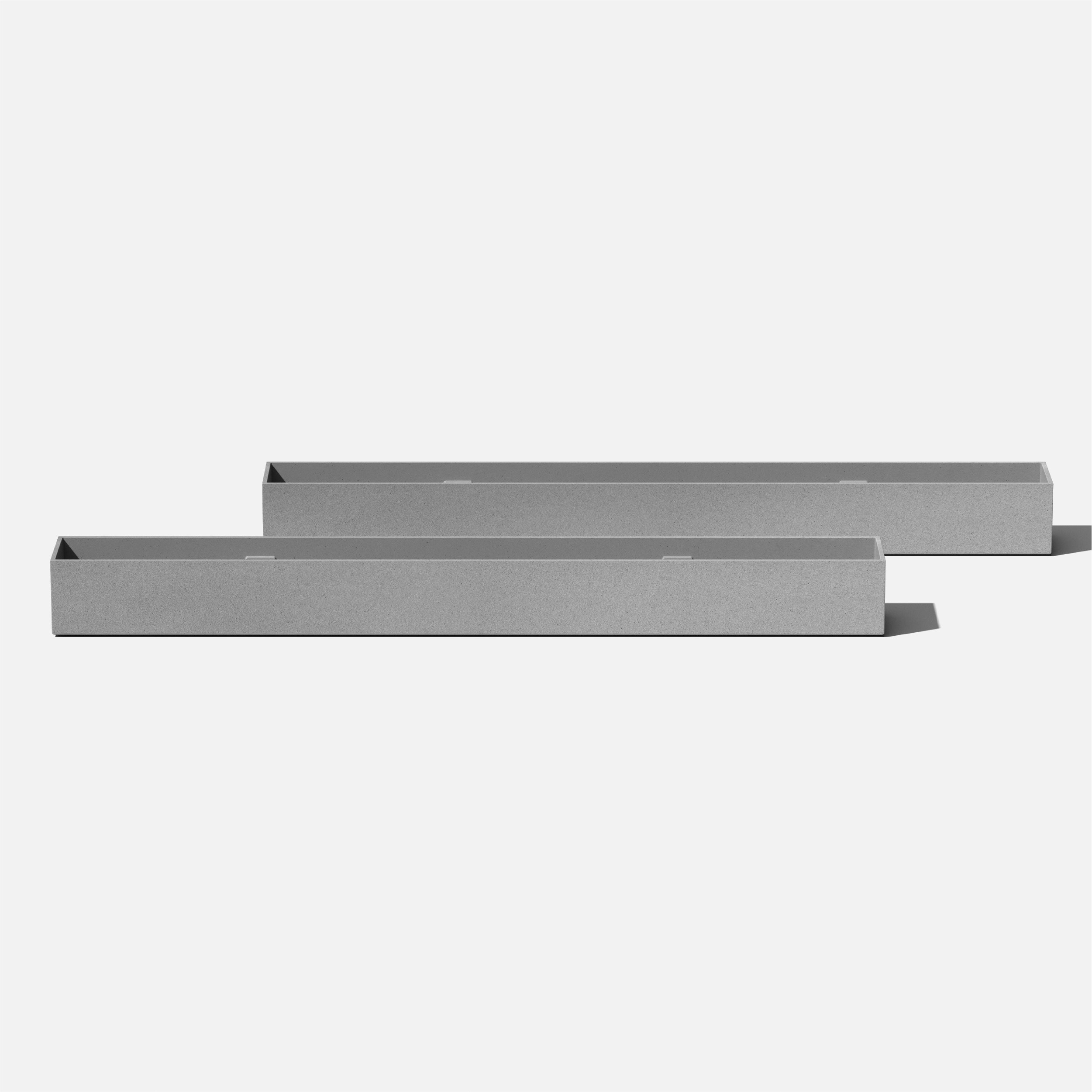 Veradek GEVTRC-2PK 2 -Pack Rectangle 32-Inches W Small Gray Mixed/Composite Indoor Planter