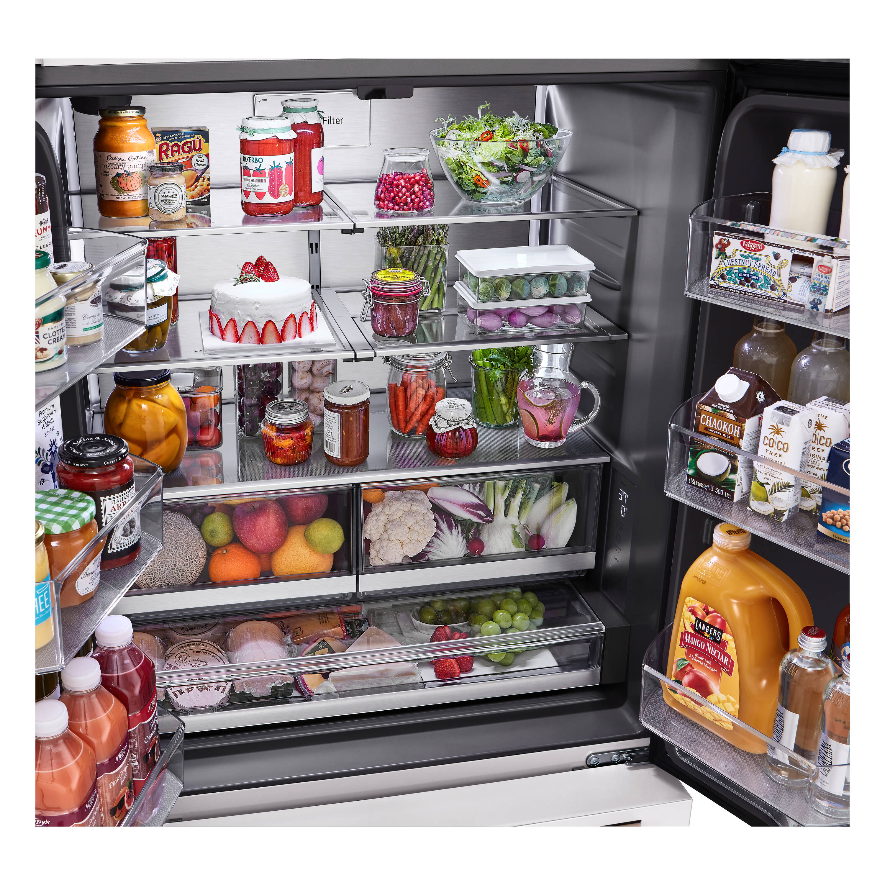 LG STUDIO Counter-depth 26.5-cu ft Smart French Door Refrigerator with ...