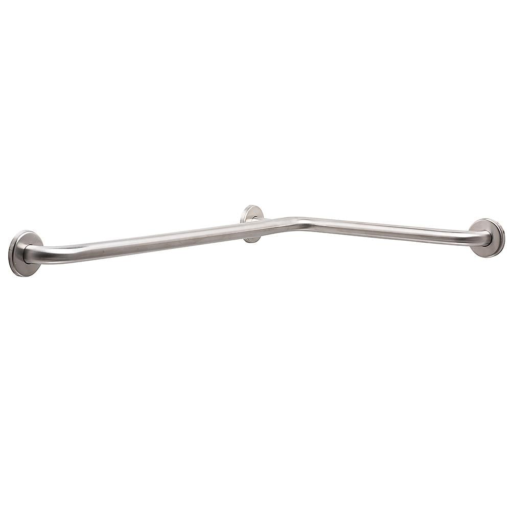 CSI Bathware BAR-HA2424-TW-125-SA Horizontal angle 24-in Satin Stainless Wall Mount ADA Compliant Grab Bar (500-lb Weight Capacity)