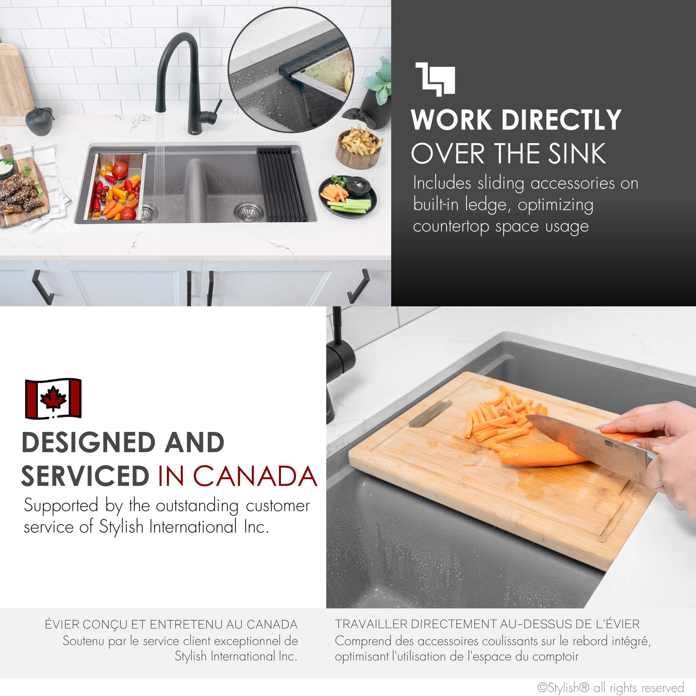 Stylish S-833WL1 Kitchen-Sinks - View #10