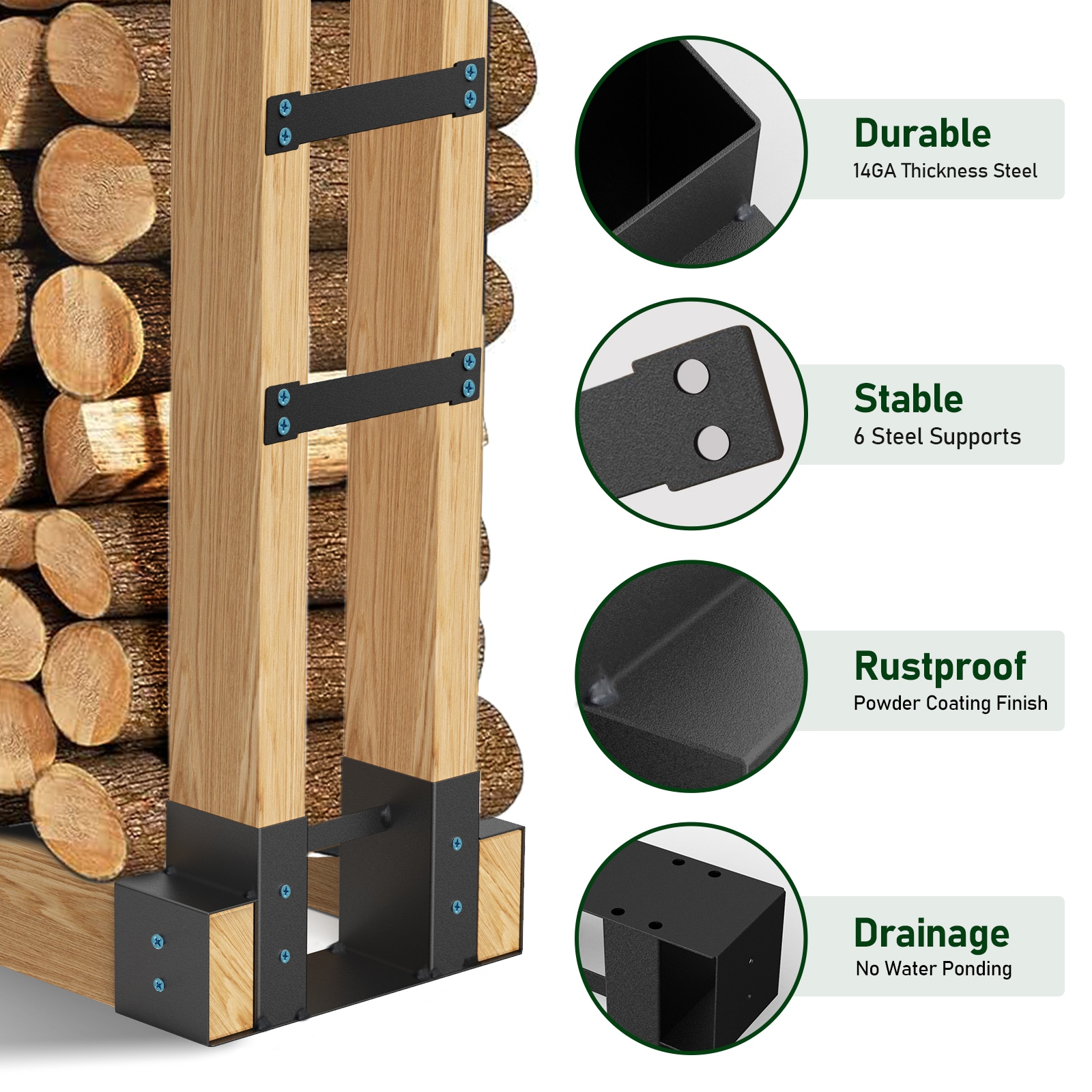 Runesay HB02ODHT-15 Firewood-Storage - View #3