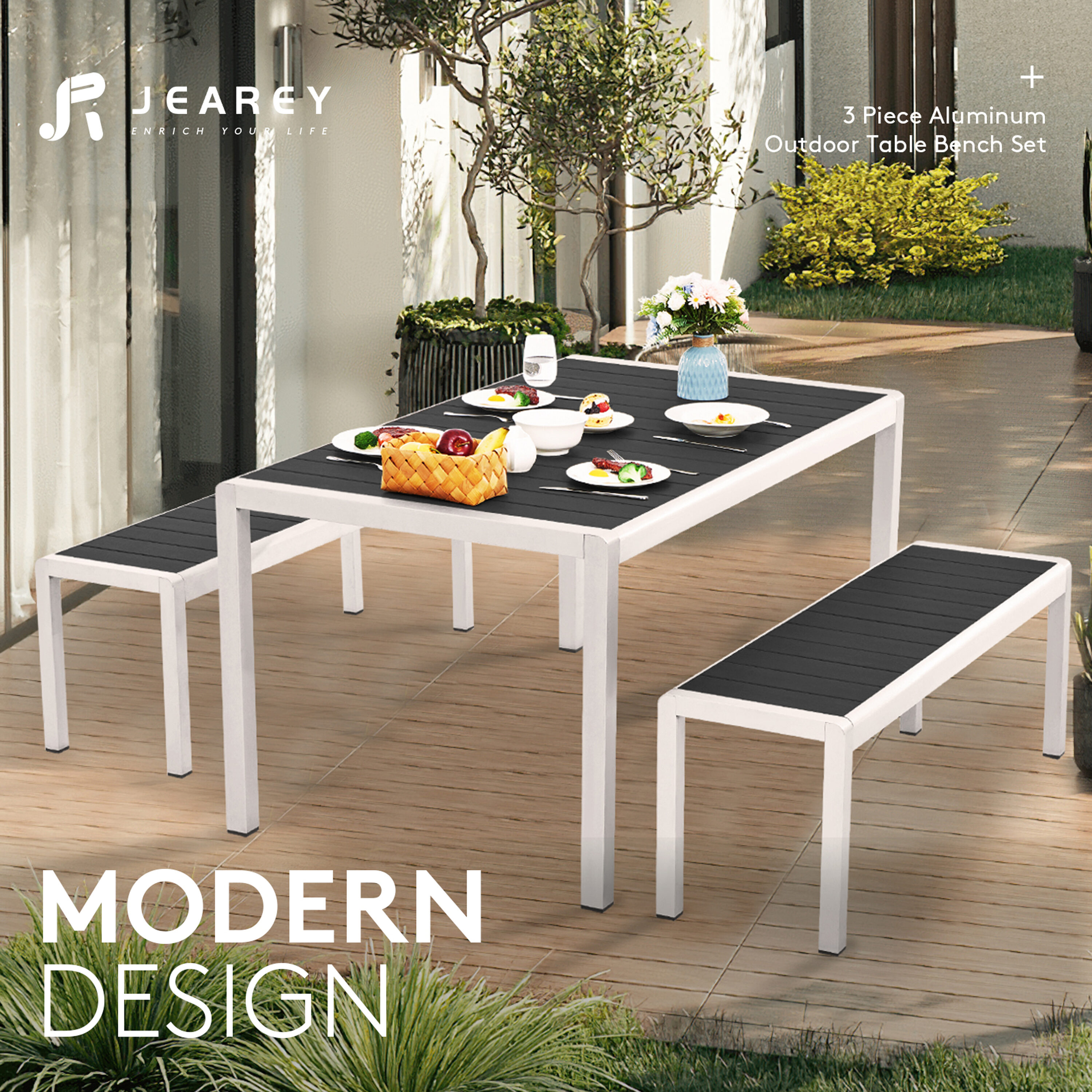 JEAREY YMLZCZ3JT-BLACK Patio-Dining-Sets - View #5