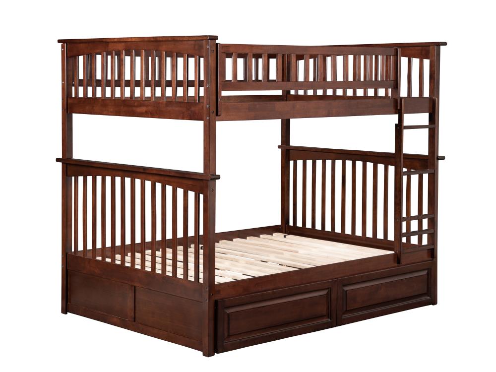 Atlantic Furniture Columbia Bunk Bed, Your Zone Twin Over Full Bunk Bed Walnut