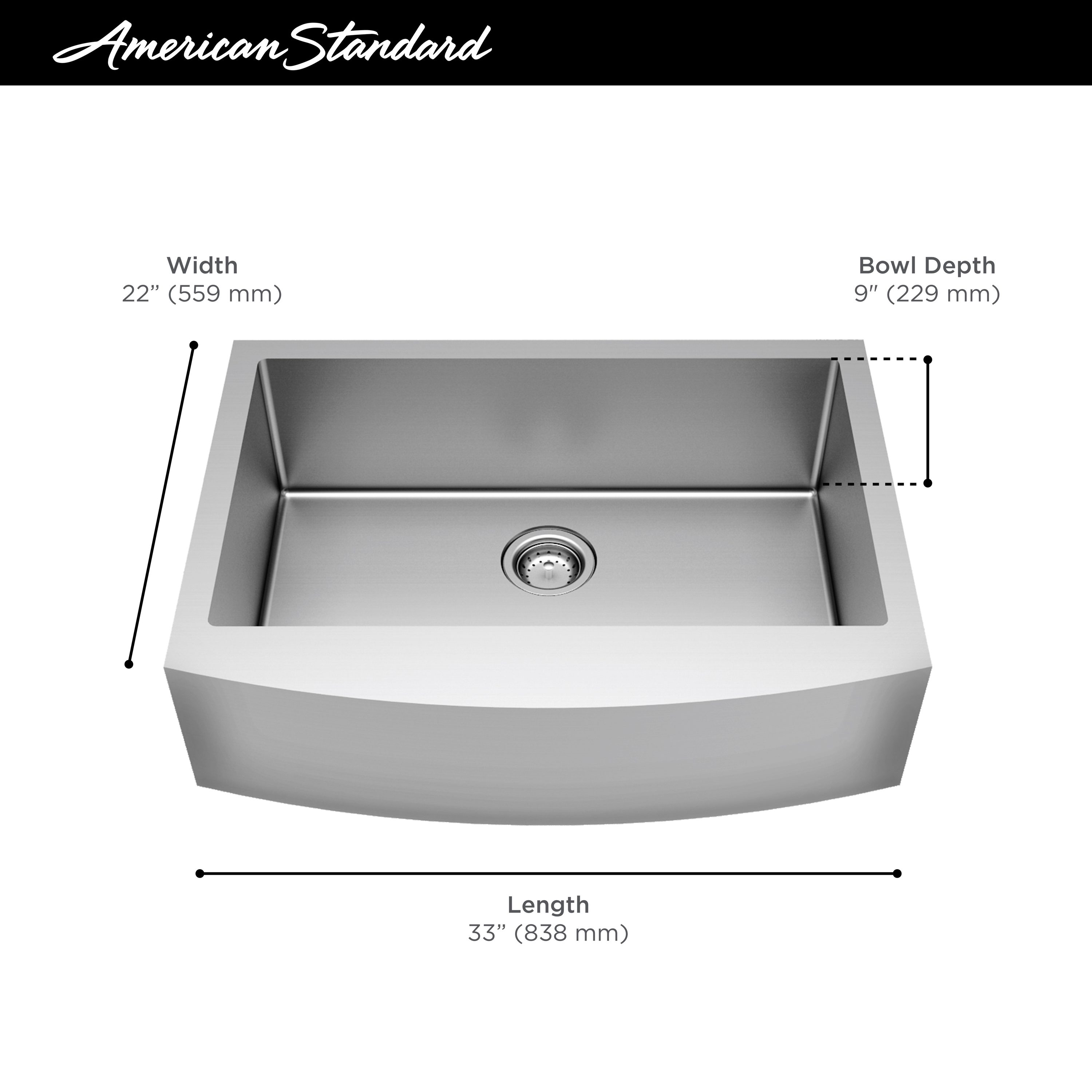 33 Apron Front Farm Sink - Workstation Sink - 8 Depth - Single Bowl –  Create Good Sinks