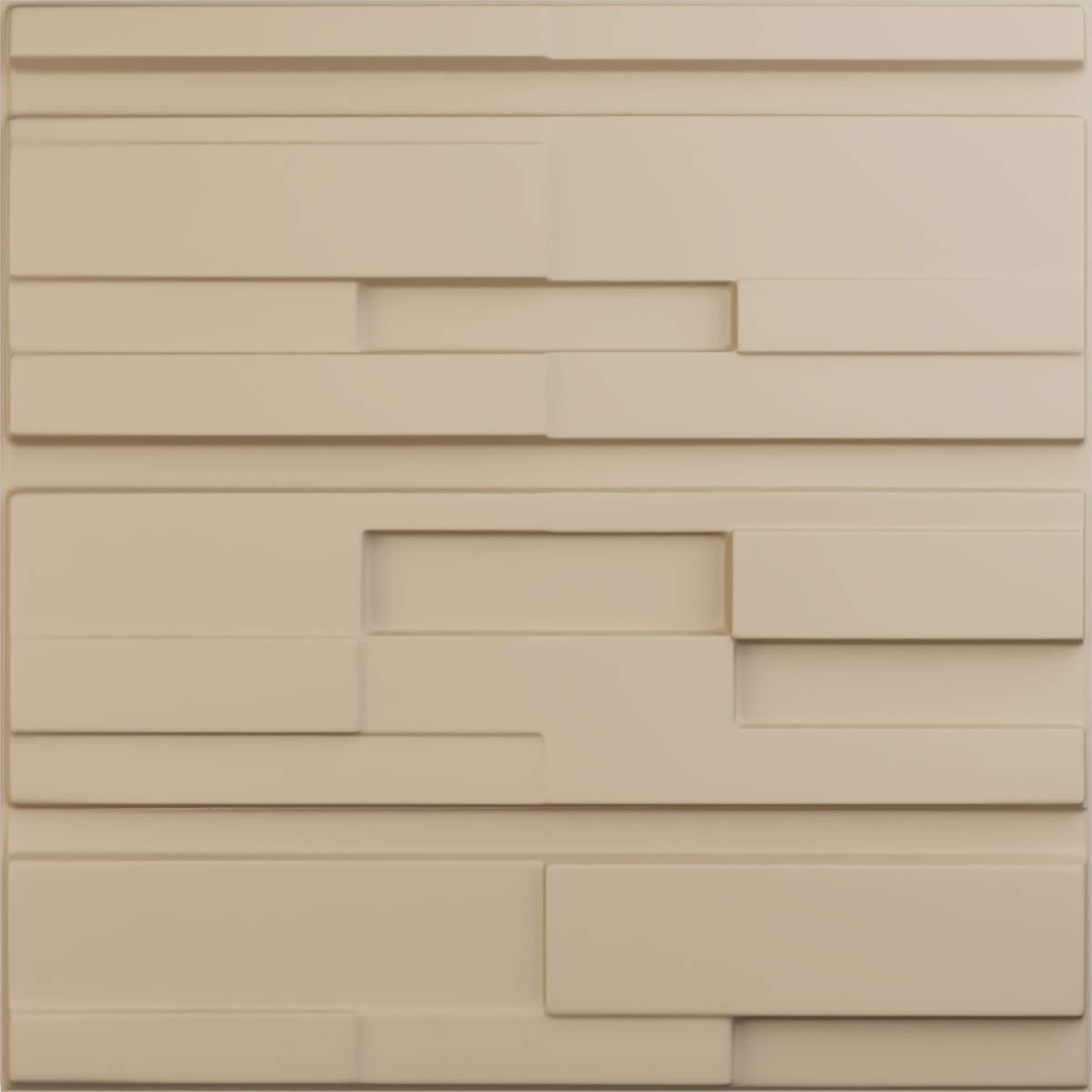 Ekena Millwork WP20X20OBGBE 19-5/8-in x 19-5/8-in Embossed Paintable/Stainable Brown/Tan PVC Wall Panel (