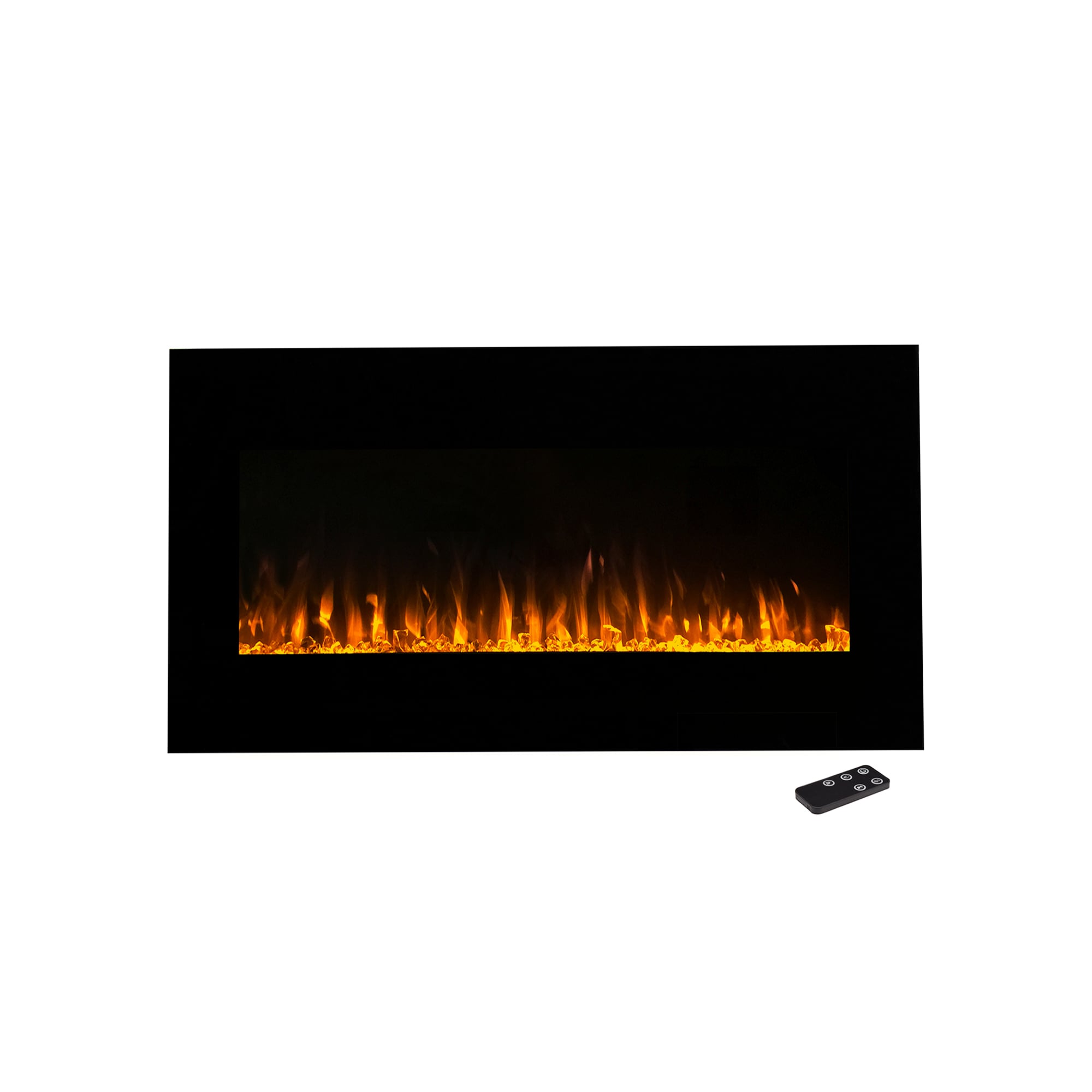 Hastings Home 910742VLZ 42-in W Black Wall mount LED Flat wall Electric Fireplace