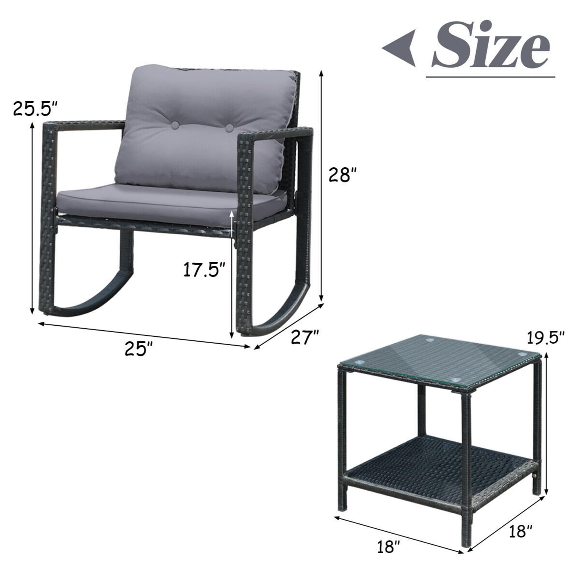 Clihome CL-GR-62861 Patio-Conversation-Sets - View #5