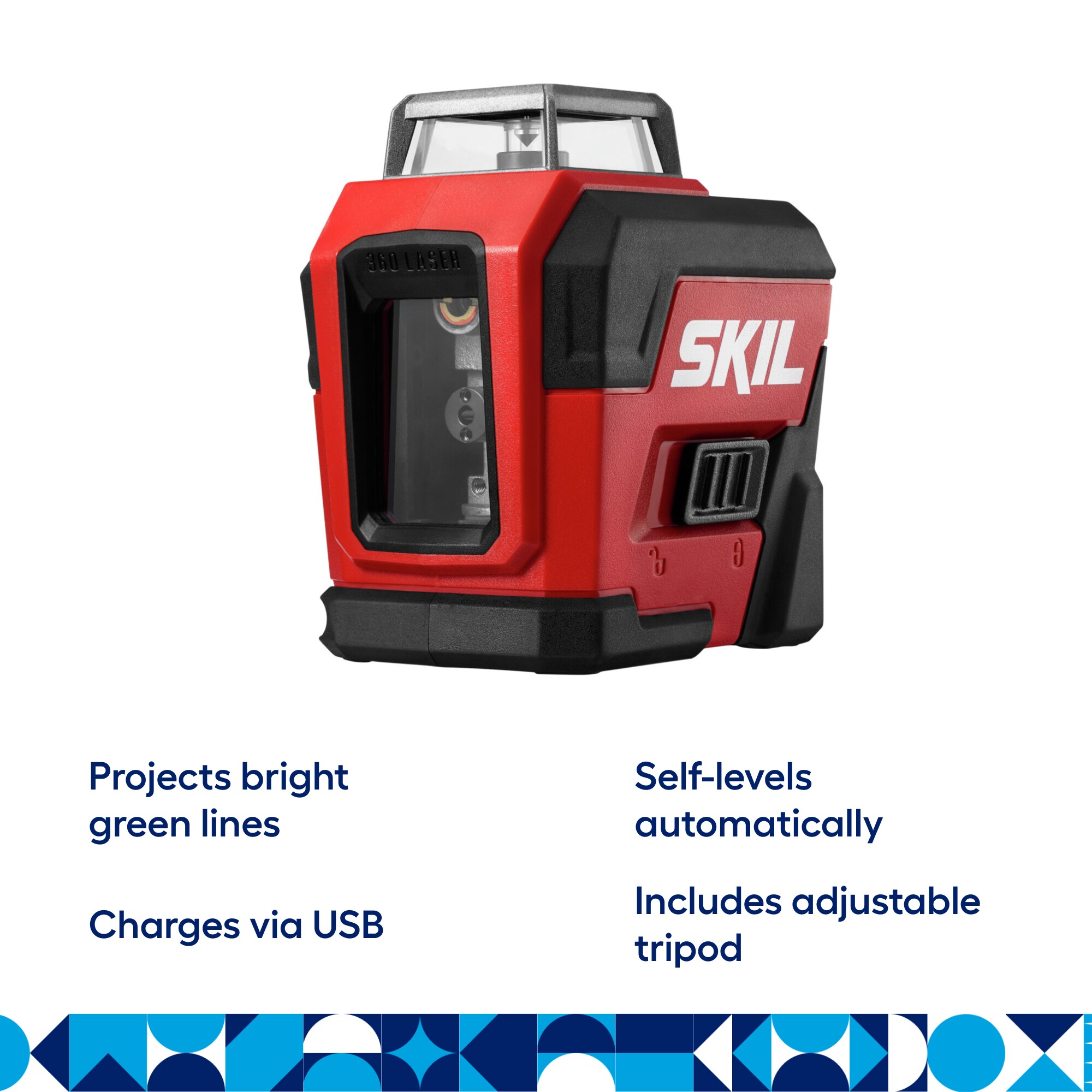 SKIL 100-ft Green Self-Leveling Cross-line Laser Level Kit LL9322G