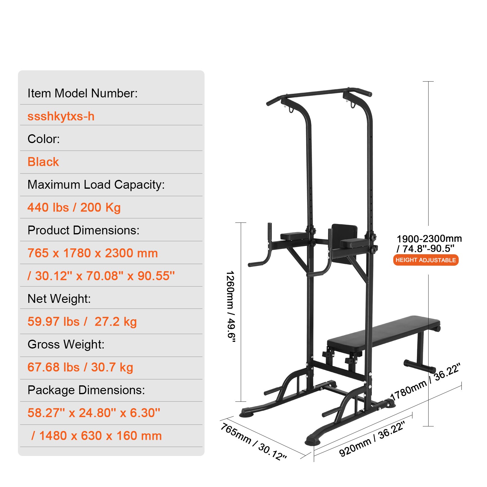VEVOR DGNYTXSJDZDK4EQYXV0 Pull-up-Push-up-Bars - View #8