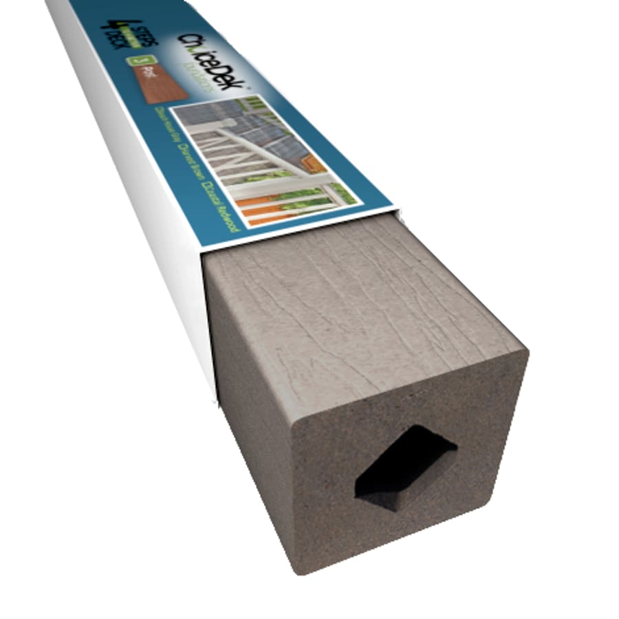 ChoiceDek Foundations 221618 4.265-in x 4.265-in x 4-1/2-ft Beach House Gray Composite Deck Post