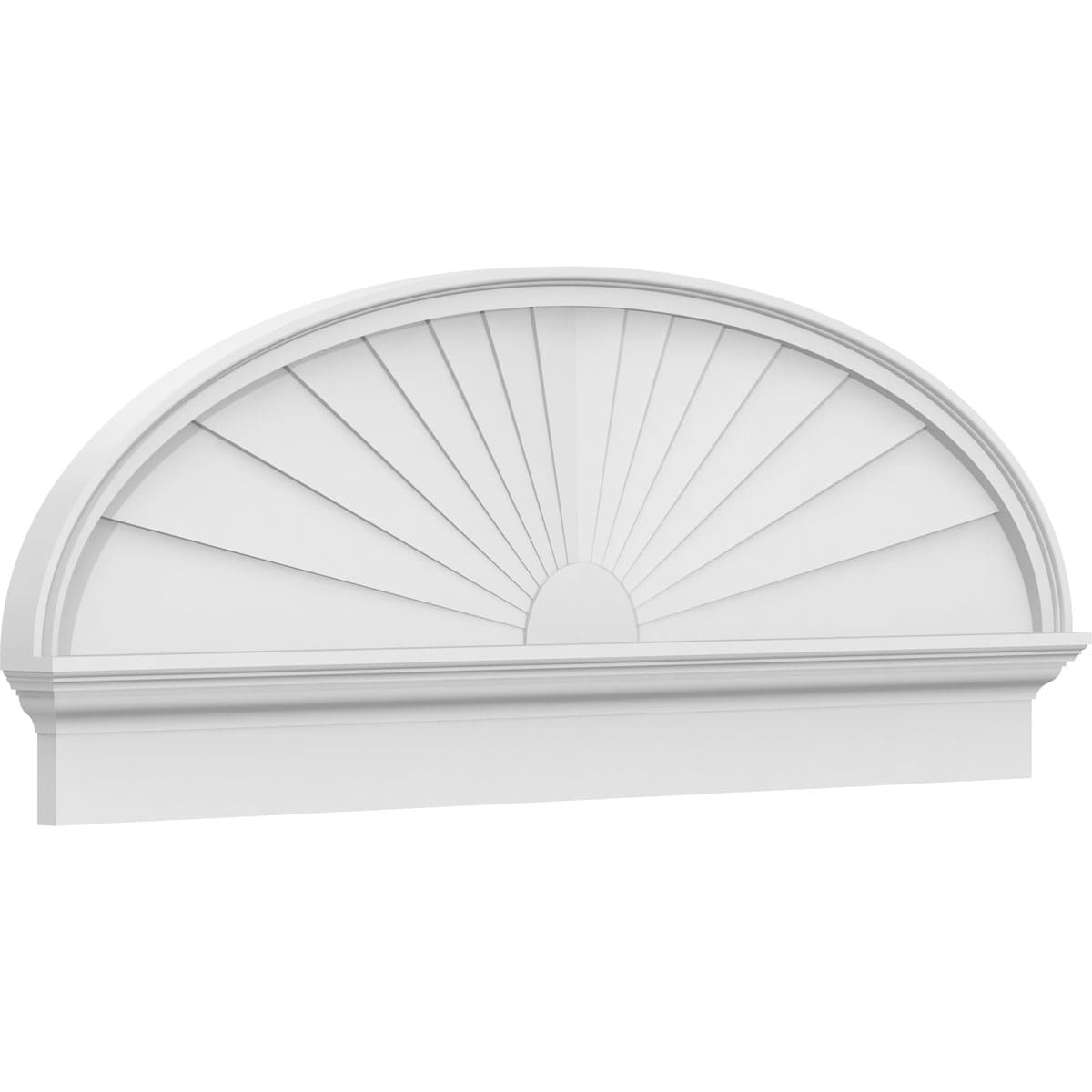 Ekena Millwork PEDPC054X205ELL01 54-in W x 20.375-in L PVC Pediment