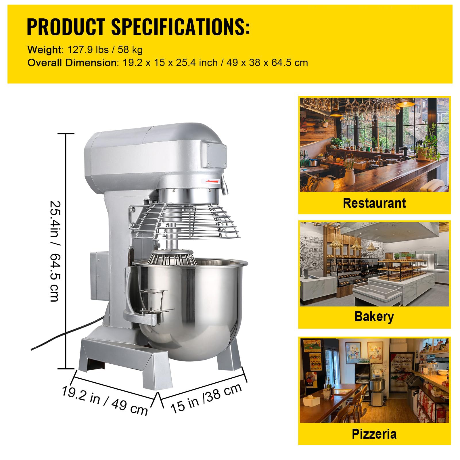VEVOR SCDDJBJ15LCL00227V1 Stand-Mixers - View #7