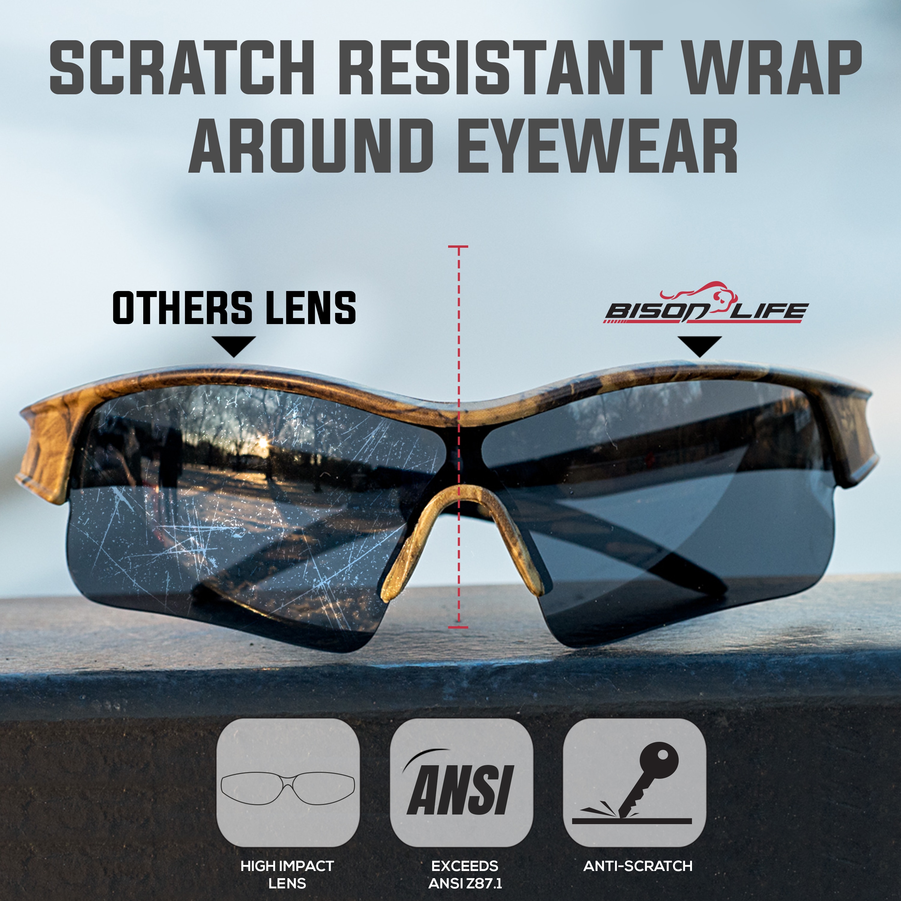 BISON LIFE SH-CXSG-BKLCMT-23-2 Protective-Eye-Wear - View #3