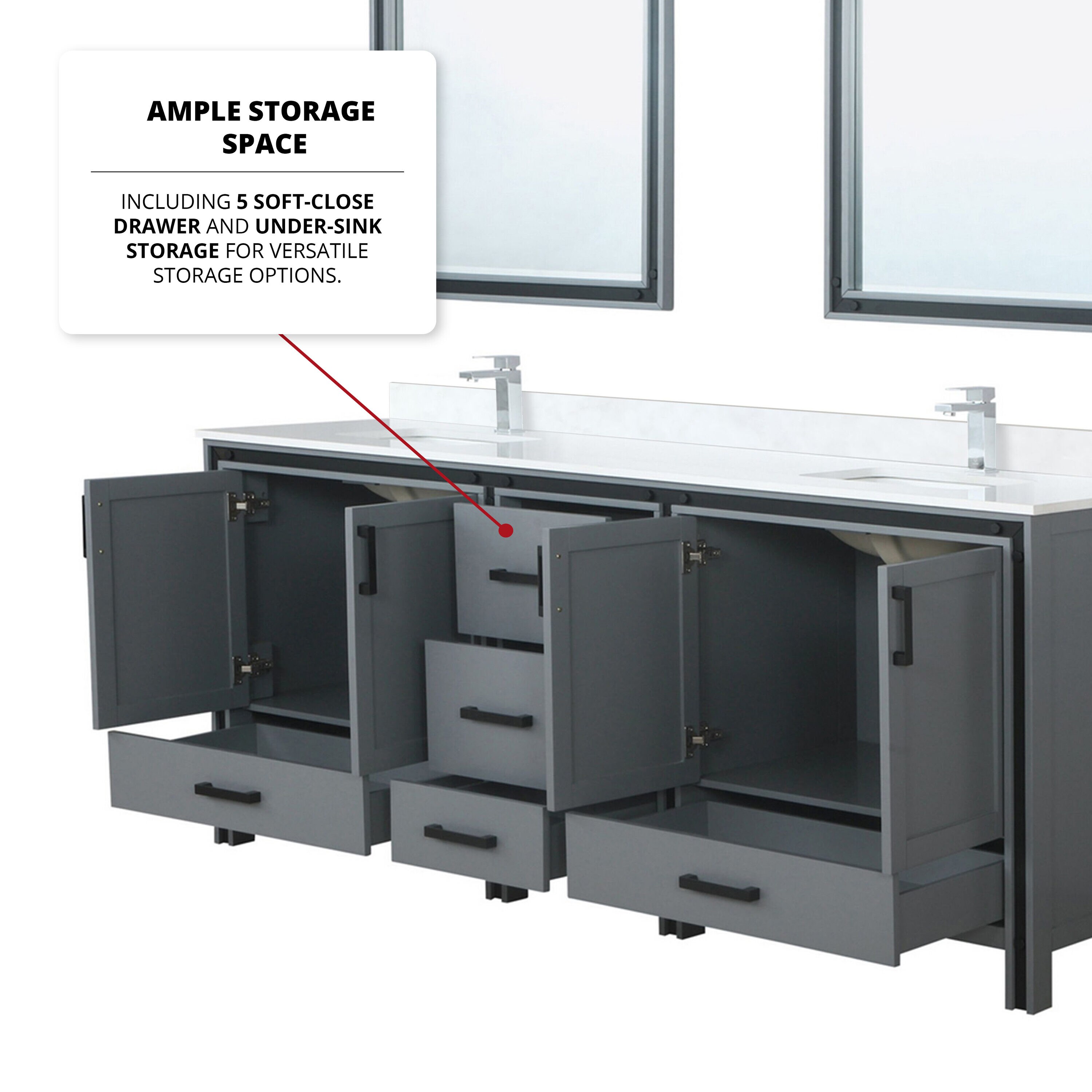 Lexora LVZV84DB200 Bath-Vanity-Combo - View #9