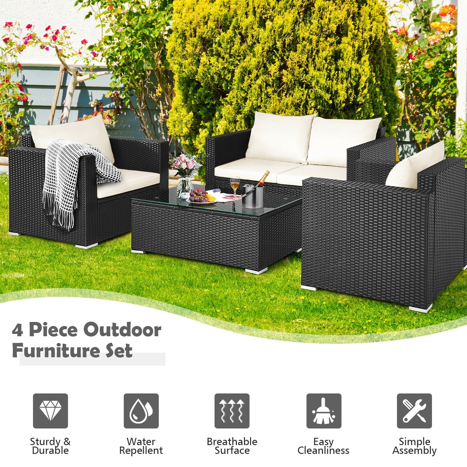 Forclover HYFC-7841BN Patio-Conversation-Sets - View #6