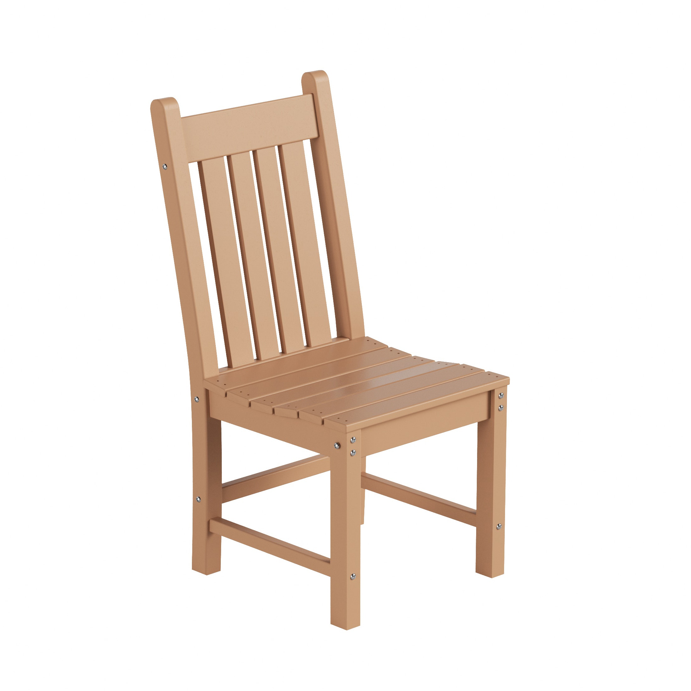 Teak Armless Outdoor Patio Dining Chair