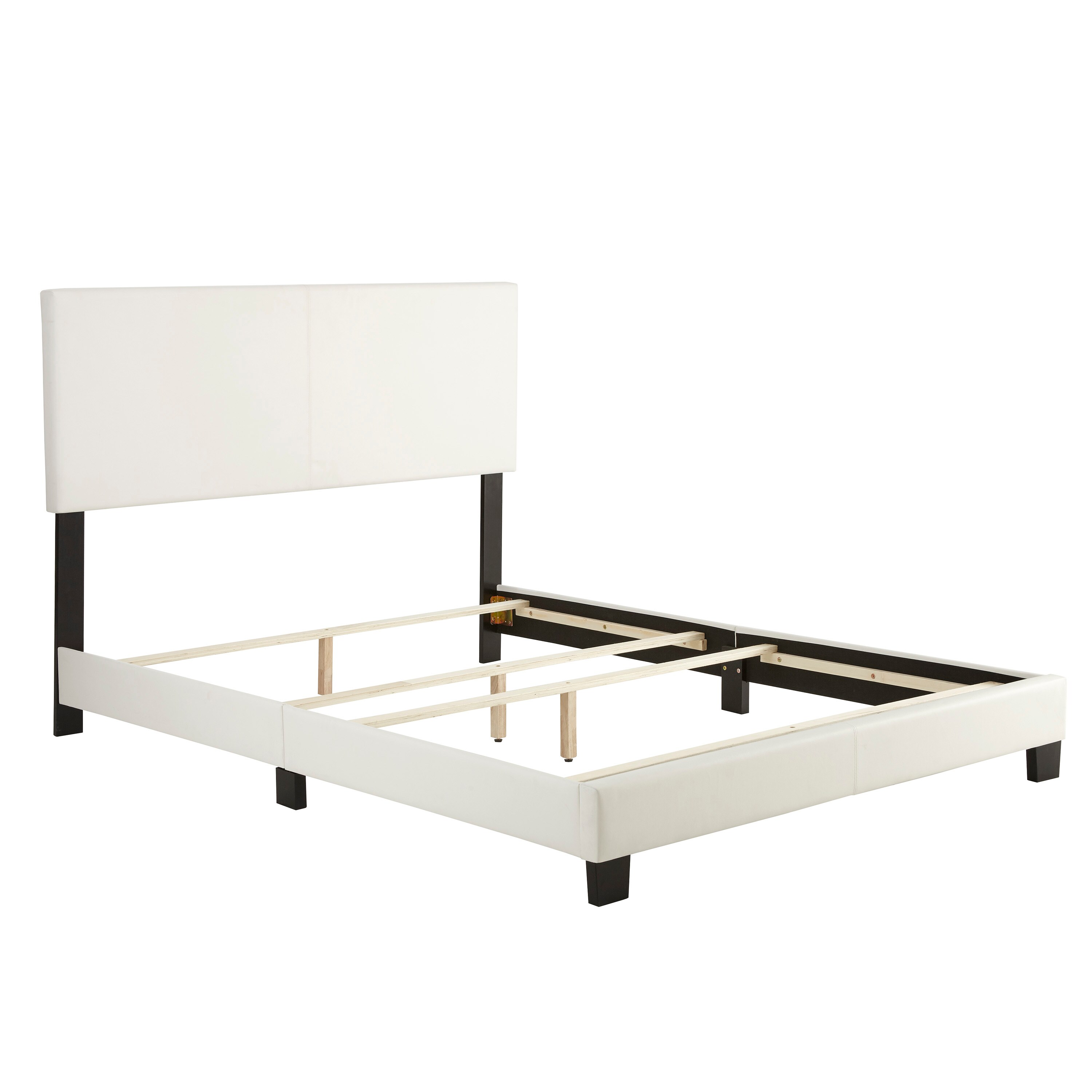 Bennett White King Bed Frame, White King Size Platform Bed Frame
