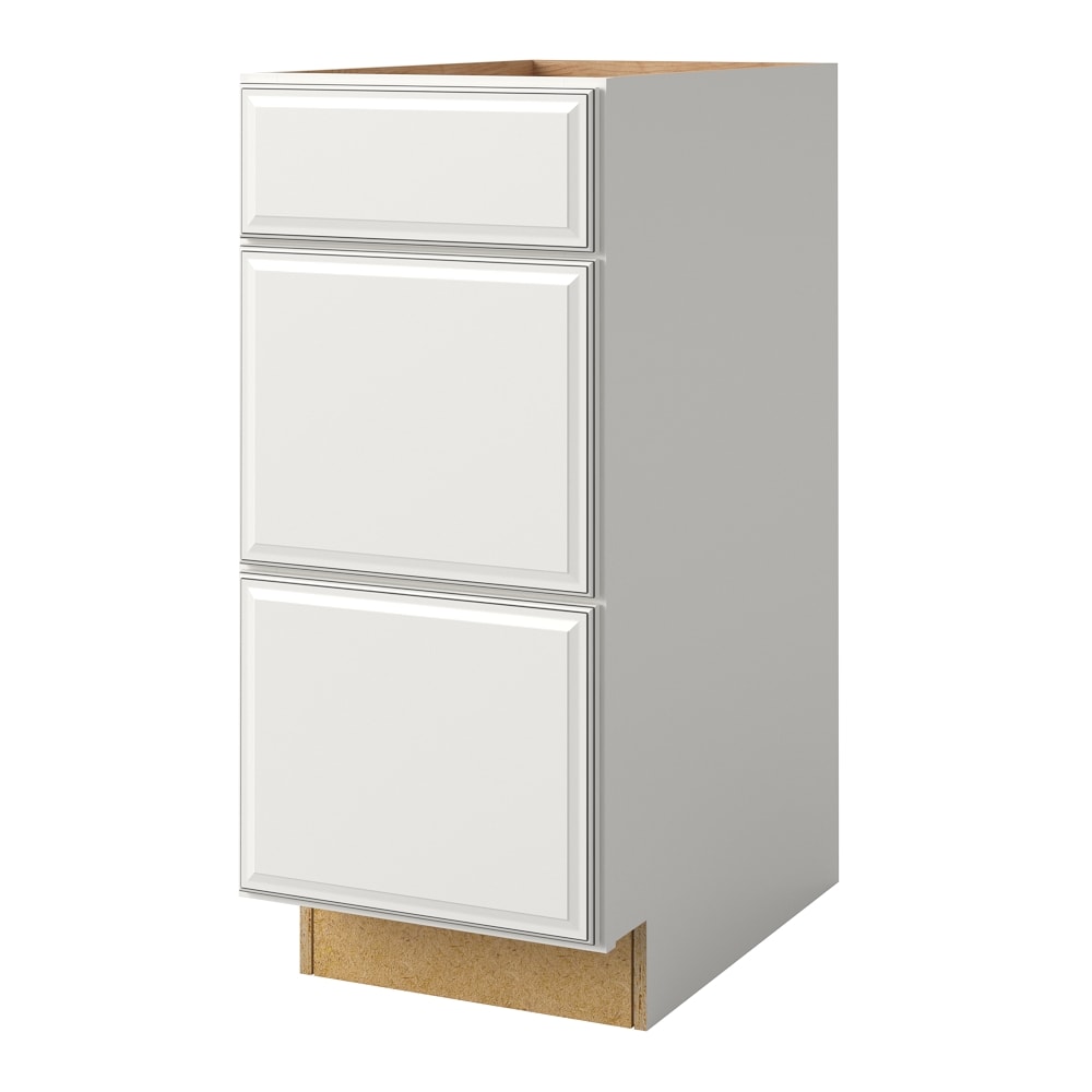 allen + roth 21150BK Bickershire 15-in W x 34.5-in H x 24-in D Pewter Drawer Base Fully Assembled Cabinet (Raised Panel Style)